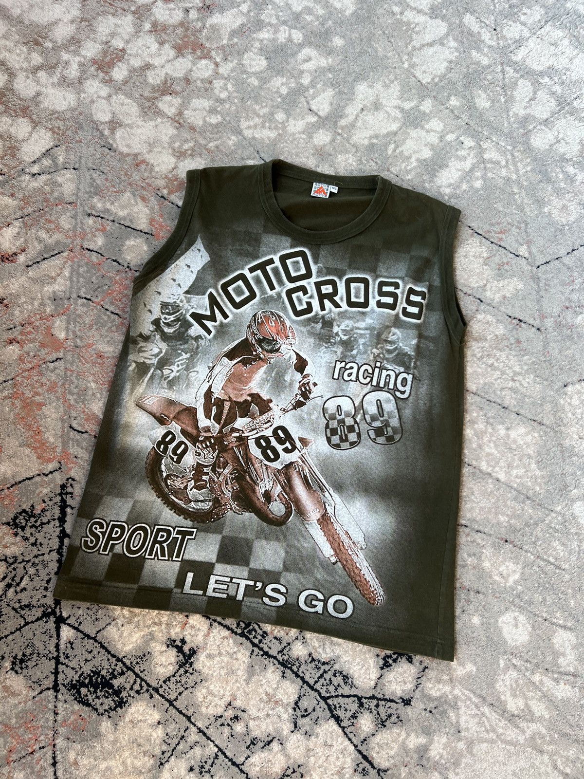 Vintage Vintage Moto Cross Racing Tank Top Size US XL / EU 56 / 4 - 1 Thumbnail