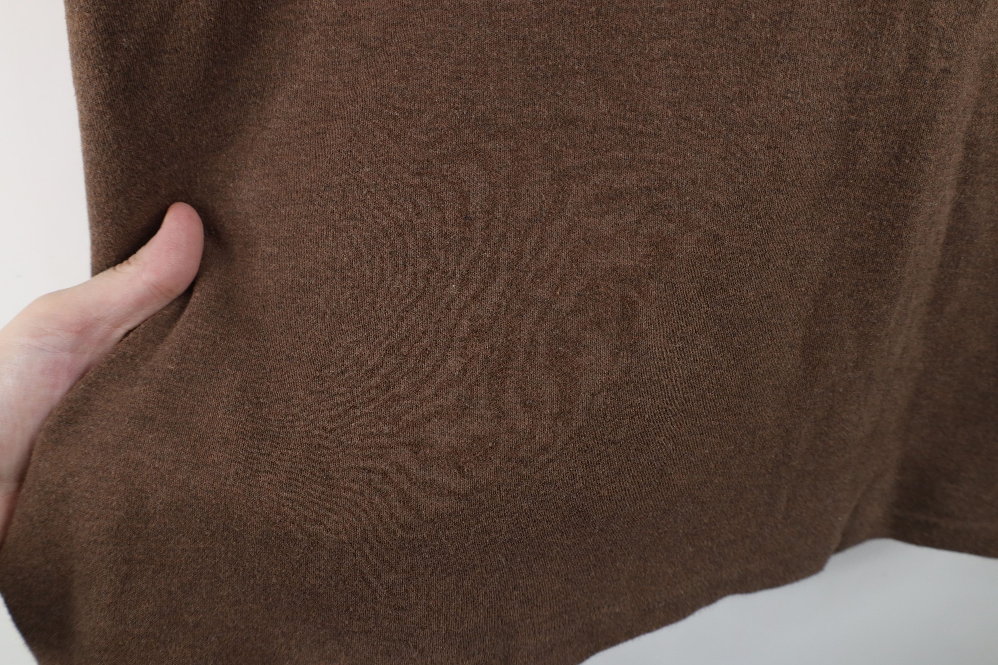 Vintage Vintage 90s Streetwear Mock Neck Long Sleeve T-Shirt Brown Size US M / EU 48-50 / 2 - 6 Thumbnail