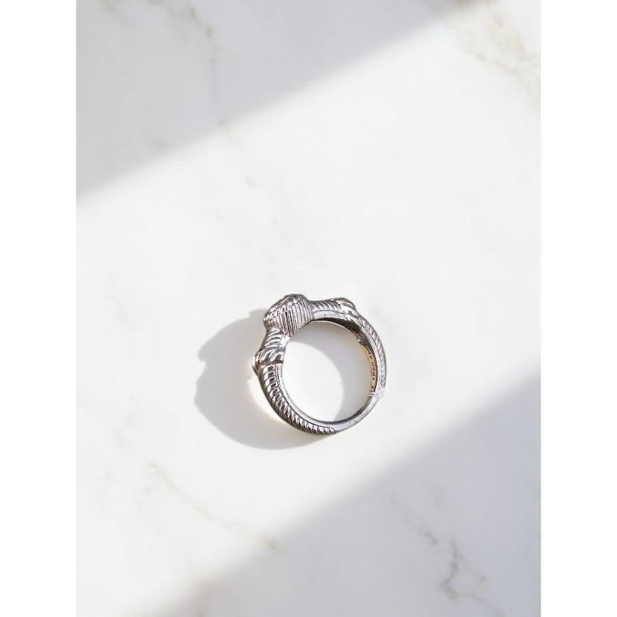 Other Judith Ripka Sterling Silver Rope Band Ring w/ CZ Center EUC Size ONE SIZE - 3 Thumbnail