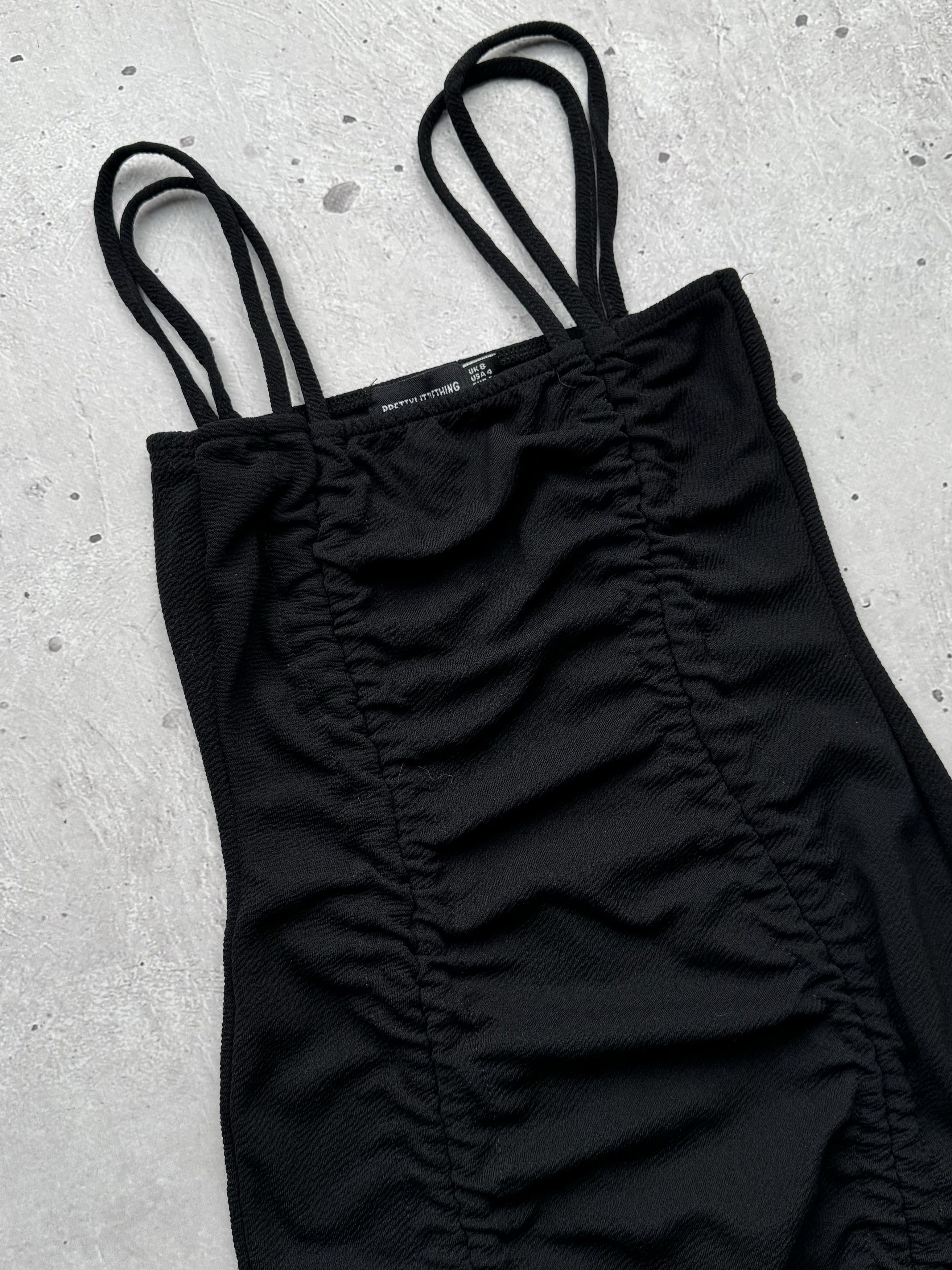 Japanese Brand Vintage Plisse Bondage Mini Dress Size XS / US 0-2 / IT 36-38 - 2 Thumbnail