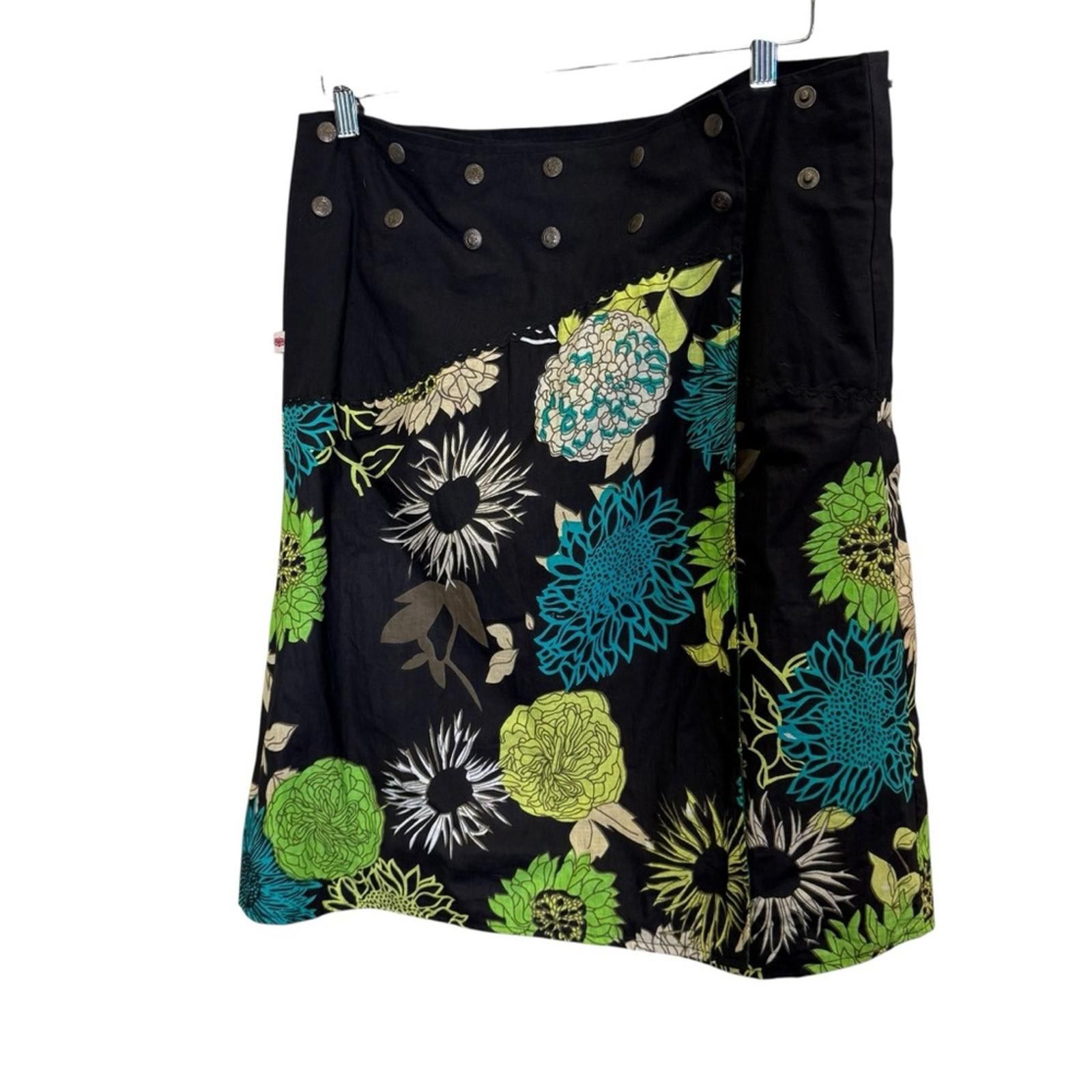 Other Reversible Narmada Green and Black Women's Skirt sz M Size 32" / US 10 / IT 46 - 5 Thumbnail