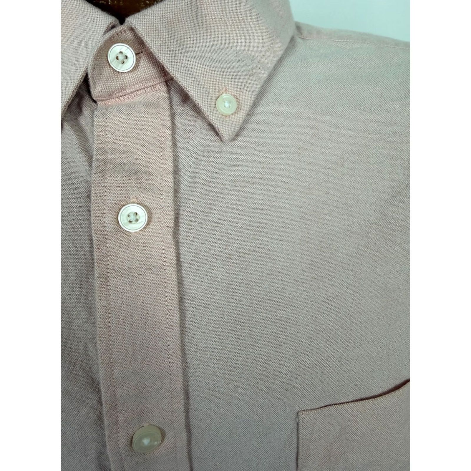 UNTUCKit UNTUCKit Shirt Men XL Slim Fit Oxford Shirt Button-Up Light Pink Casual Cotton Solid Size US XL / EU 56 / 4 - 6 Thumbnail