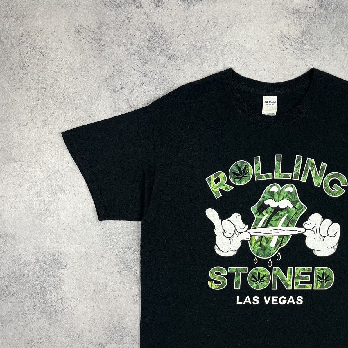 Band Tees Vintage Rolling Stoned parody weed blunt humor tee 90’s Size US L / EU 52-54 / 3 - 4 Thumbnail