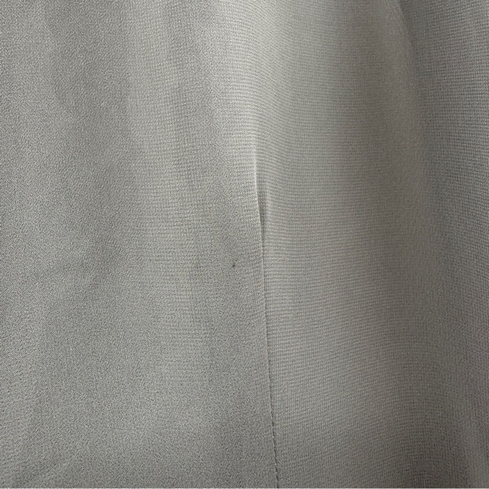 Norma Kamali Norma Kamali Poet Sheer Gray Ruffle Button-Front Top Size XXL / US 16-18 / IT 52-54 - 11 Thumbnail