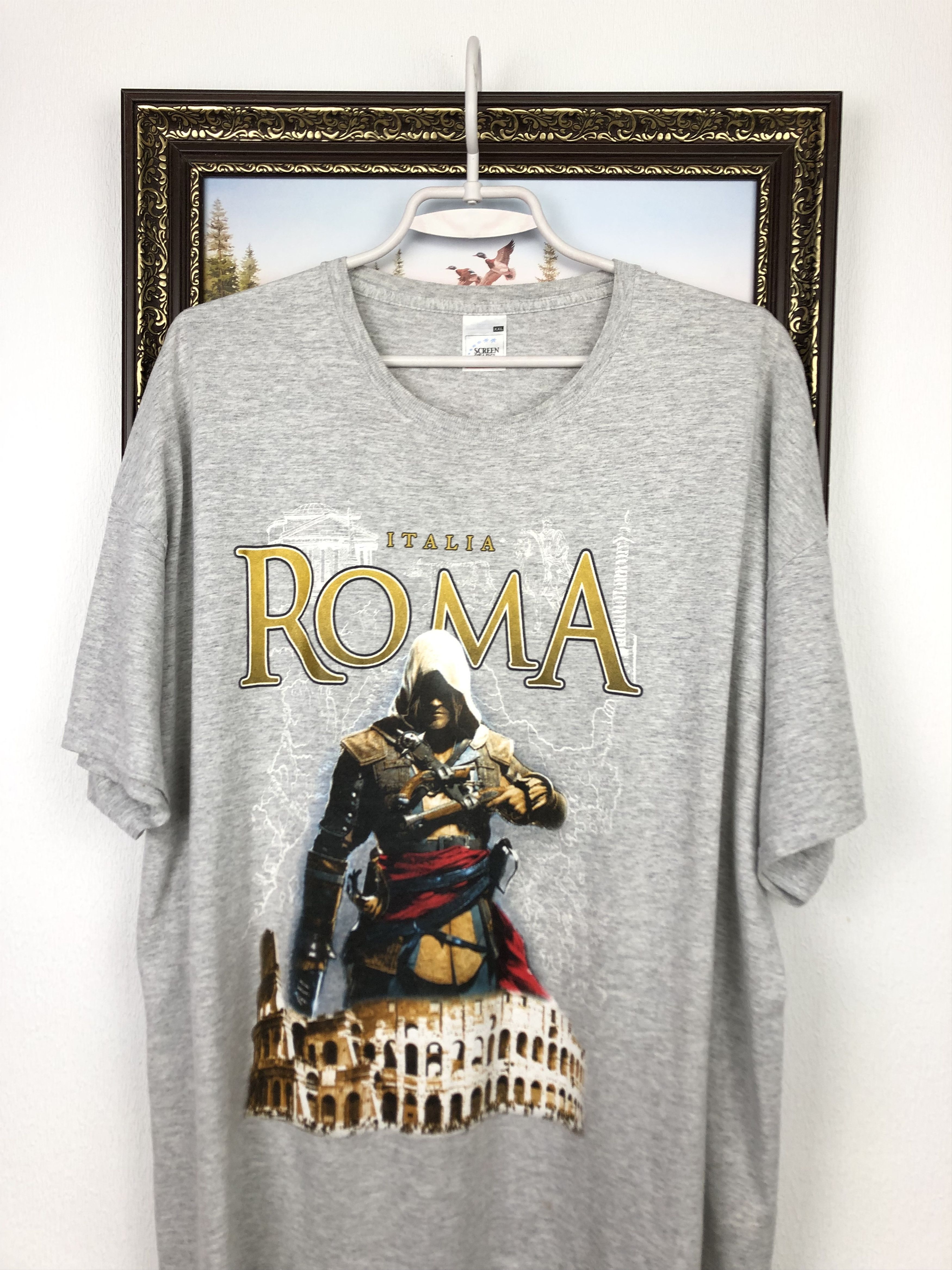 Vintage Vintage Assassin's Creed in Rome Video Game Promo Shirt Tee Size US XXL / EU 58 / 5 - 2 Thumbnail