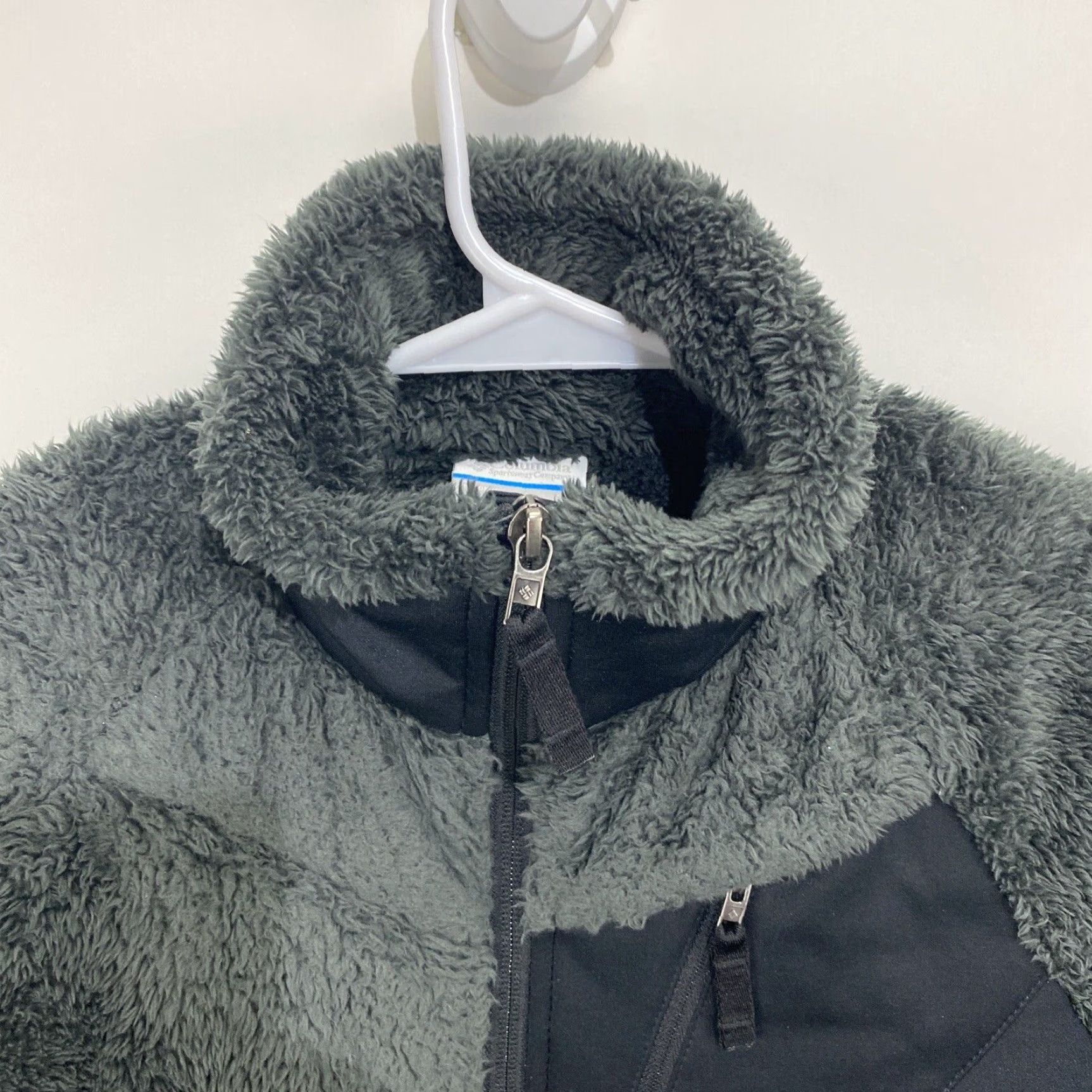 Vintage Columbia Sherpa Full Zip Women's Sweater Gray Black Fleece Winter Jacket Medium Size M / US 6-8 / IT 42-44 - 5 Thumbnail