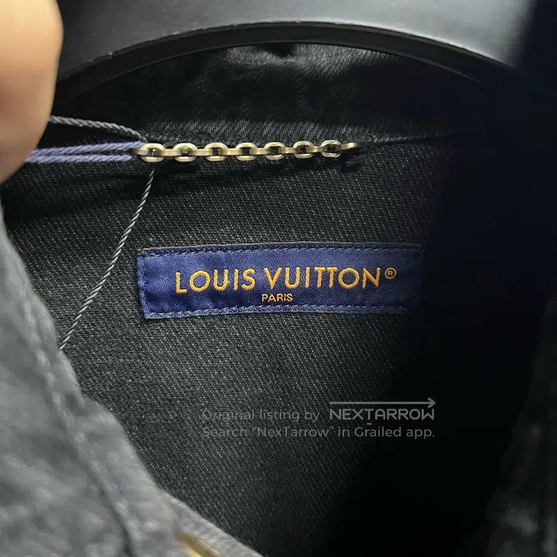 Louis Vuitton Louis Vuitton Black washed Logo embossed denim jacket Size US M / EU 48-50 / 2 - 2 Thumbnail