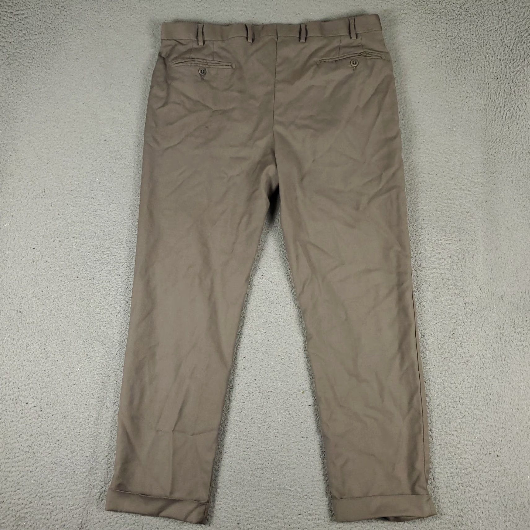 Zanella Vintage Zanella Wool Dress Pants Mens 36x29 Brown Flat Front Trousers Chino Business Casual Formal Mens Size US 36 / EU 52 - 7 Thumbnail