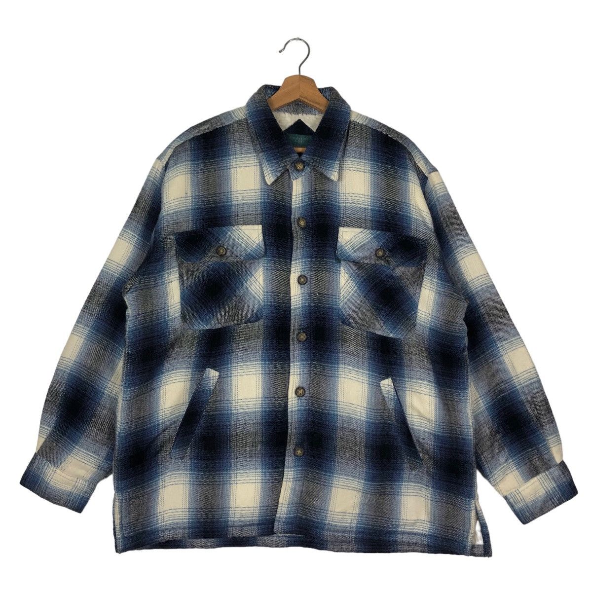 Flannel 🔥90’s Vintage Flannel Jacket Tartan Design Bayleaf Japan Size US L / EU 52-54 / 3 - 1 Thumbnail