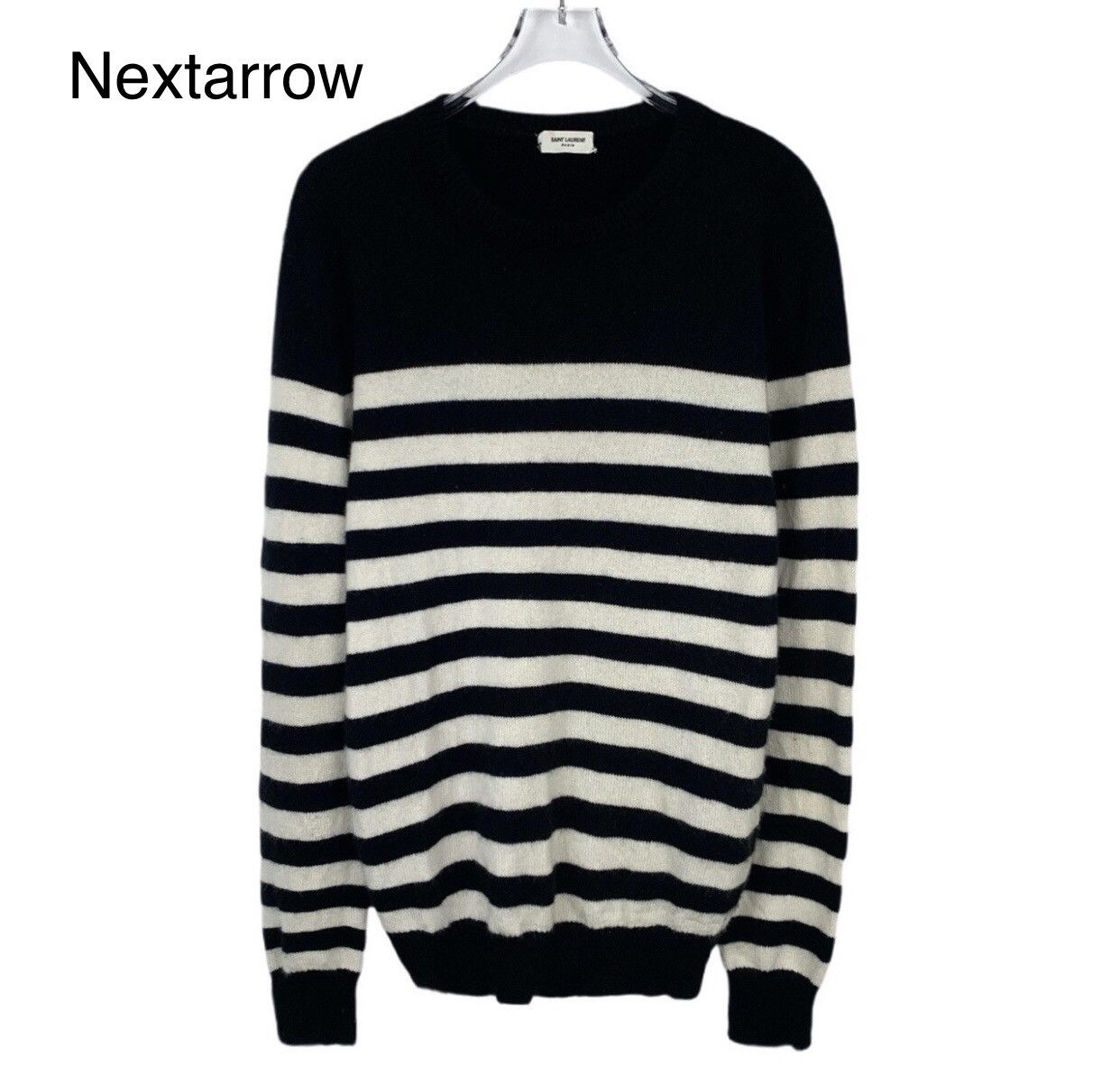 Saint Laurent Paris Saint Laurent SLP black and white cashmere knitted sweater Size US M / EU 48-50 / 2 - 1 Thumbnail