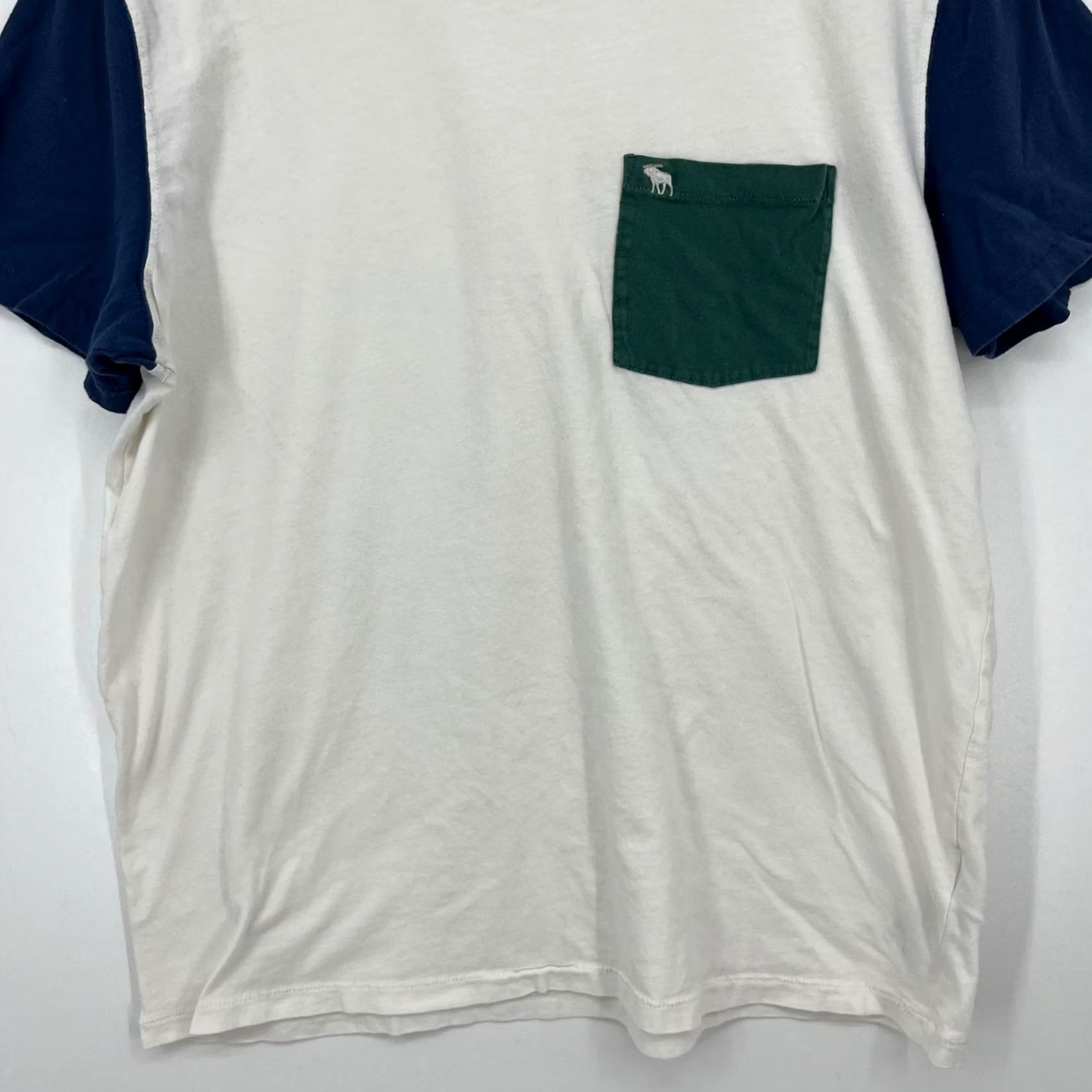 Abercrombie & Fitch Abercrombie & Fitch Pocket T-Shirt Men's L White Short Sleeve Crew Neck Cotton Size US L / EU 52-54 / 3 - 3 Thumbnail