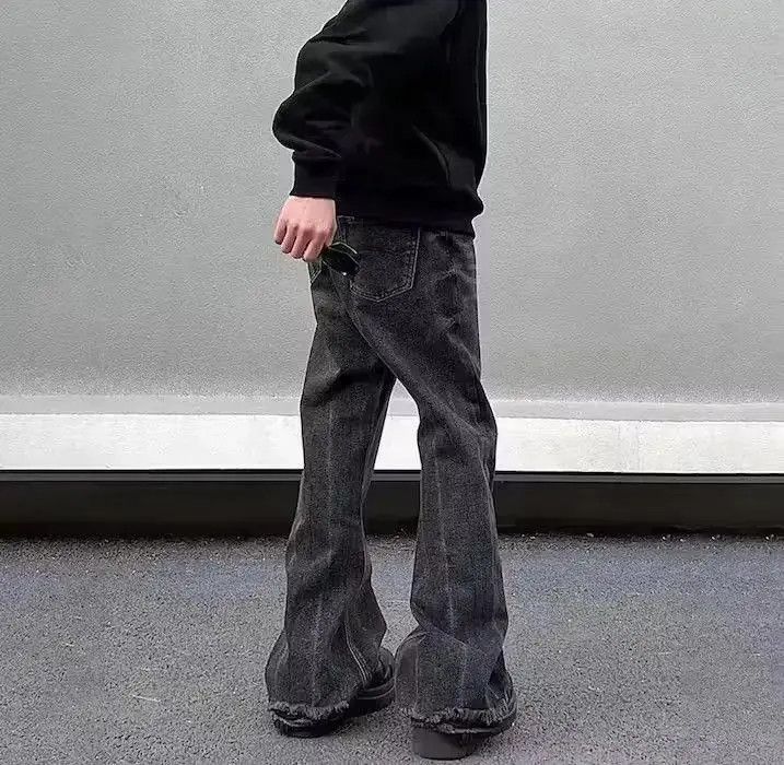 Japanese Brand Washed Carpenter Black Stack Jeans Size US 30 / EU 46 - 3 Thumbnail
