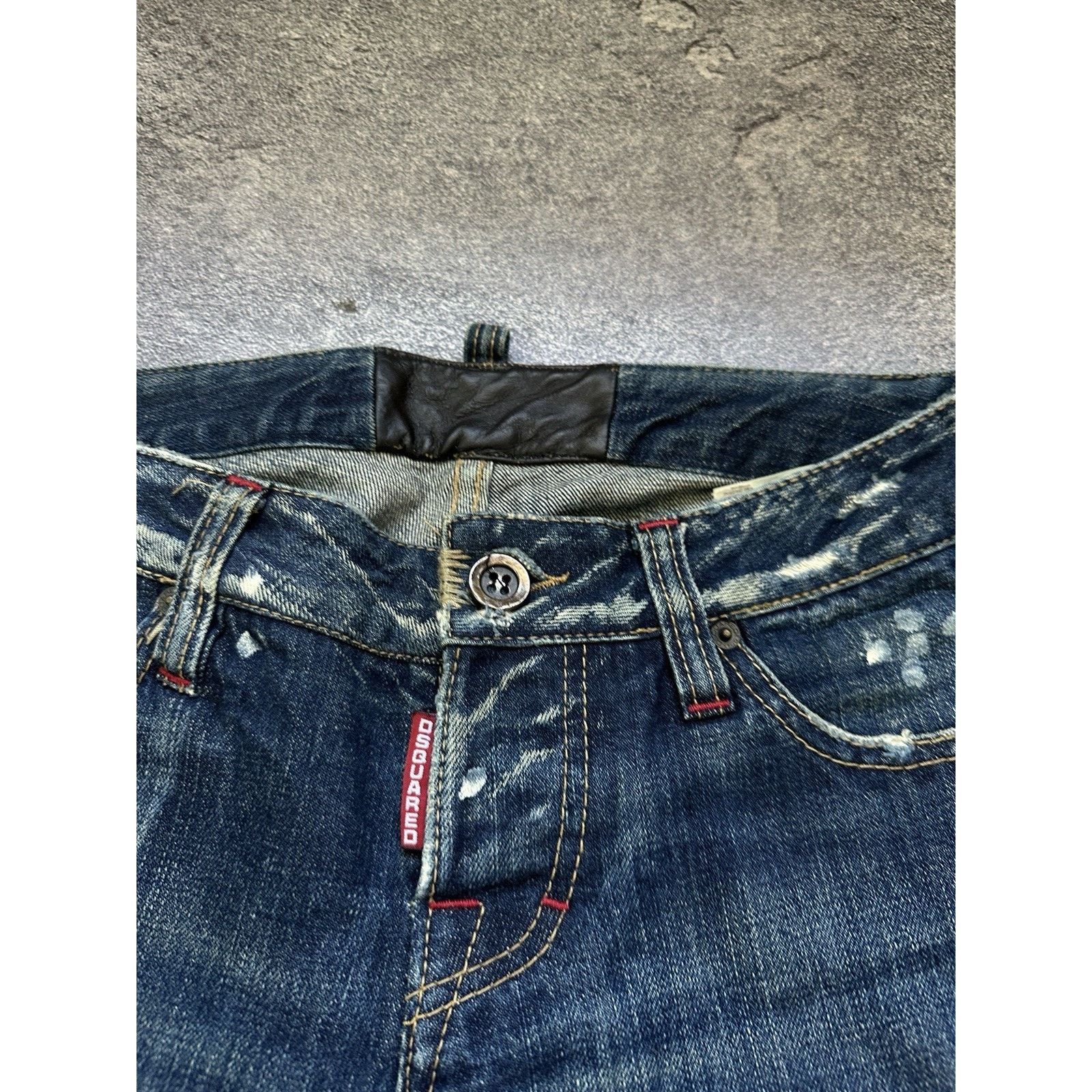 Dsquared2 Vintage Dsquared2 Distressed Leather Inserts Denim Pants Size 30" / US 8 / IT 44 - 10 Thumbnail