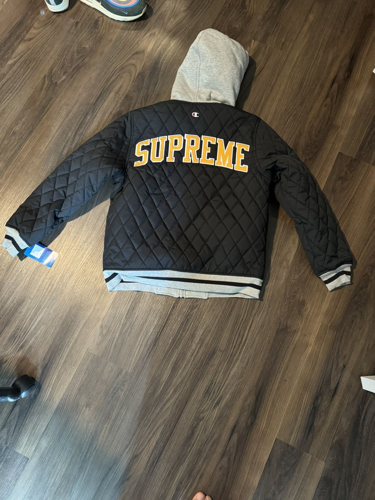 Champion × Supreme FW15 Supreme X Champion Jacket Reversible black/yellow Sz M Size US S / EU 44-46 / 1 - 2 Thumbnail