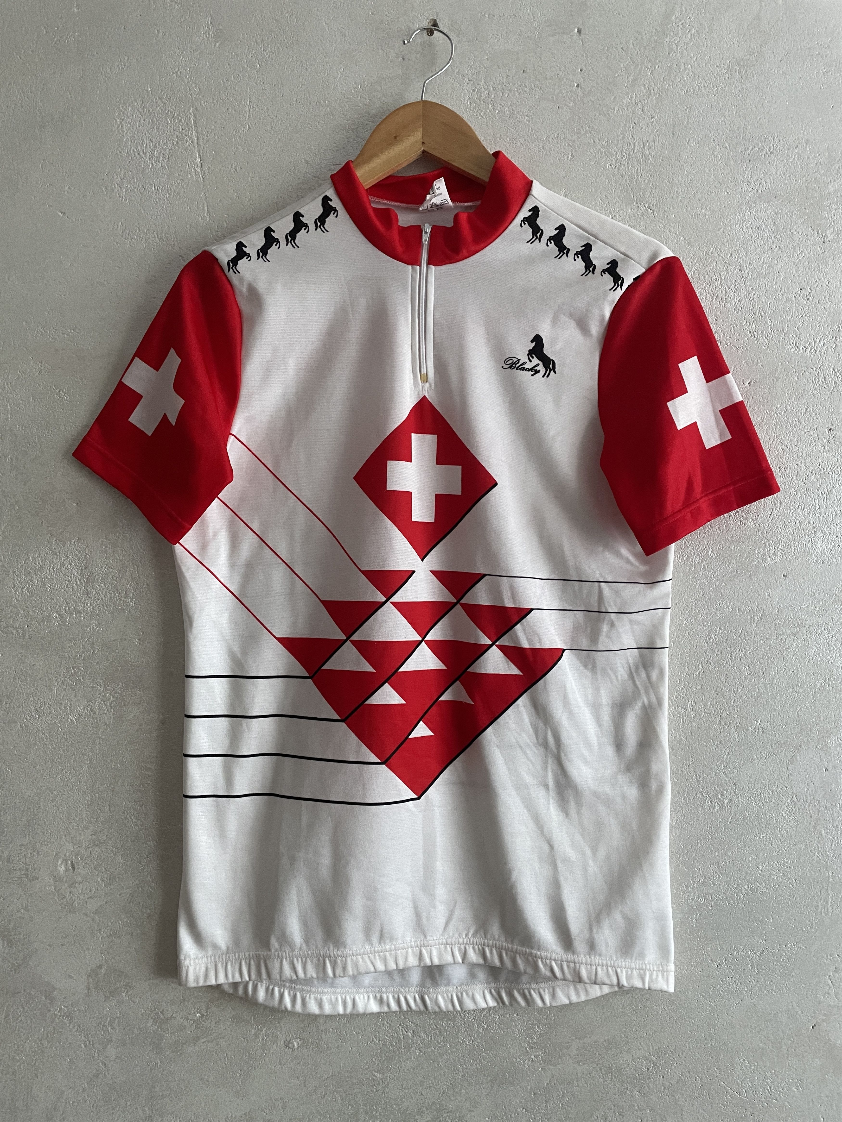 Other Blacky Switzerland Team Vintage Cycling 90s Jersey Maillot Size US L / EU 52-54 / 3 - 1 Thumbnail