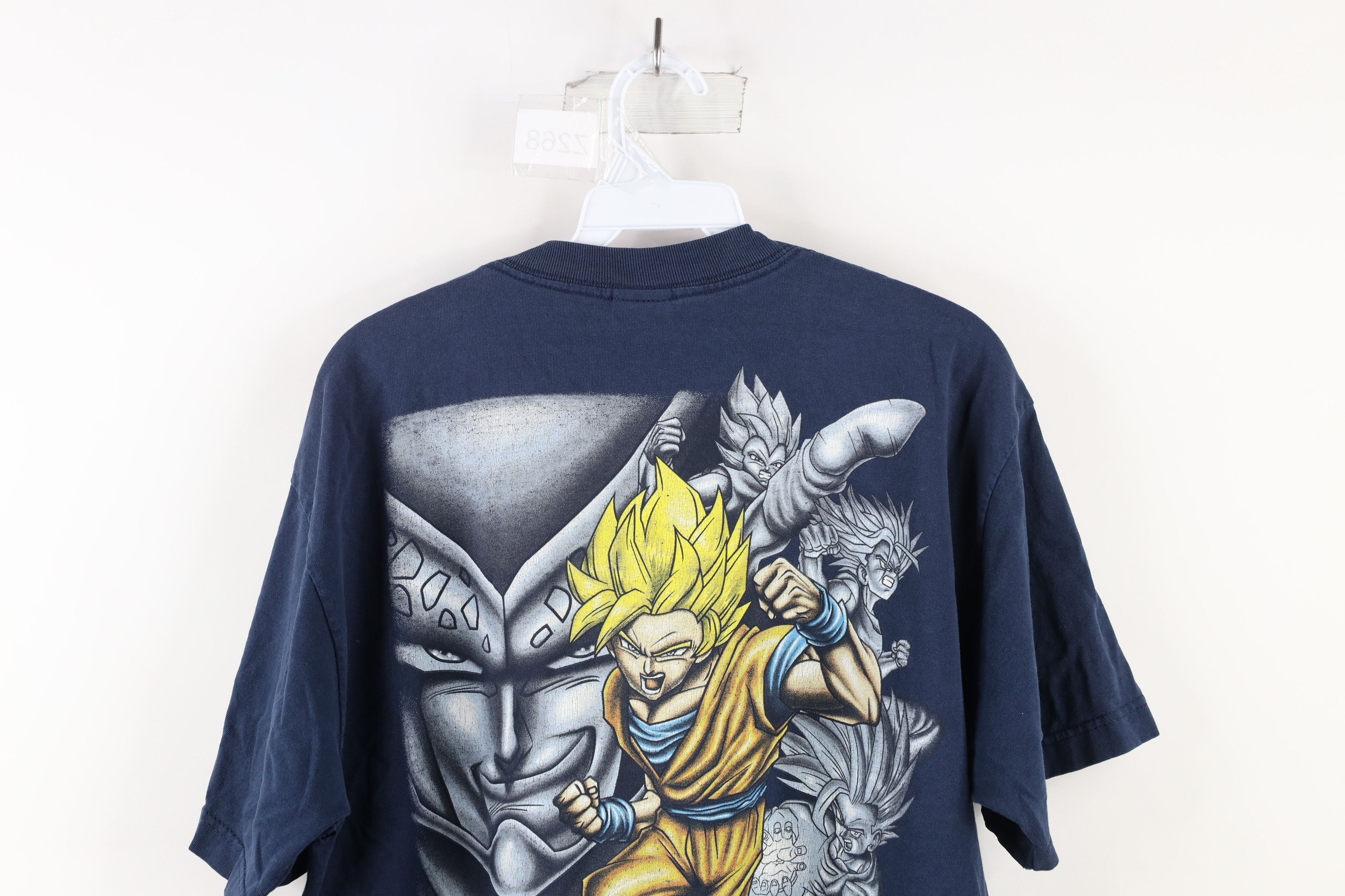 Vintage Vintage 90s Dragon Ball Z Japan Super Saiyan T-Shirt Blue Size US L / EU 52-54 / 3 - 11 Thumbnail