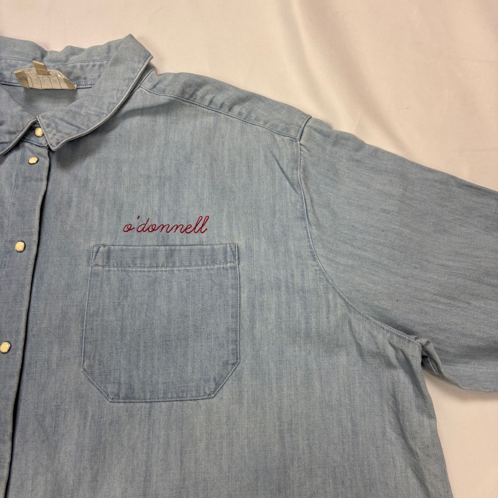 Sezane Sezane Embroidered Tomboy Oversized Button Up Shirt 42 Size M / US 6-8 / IT 42-44 - 3 Thumbnail
