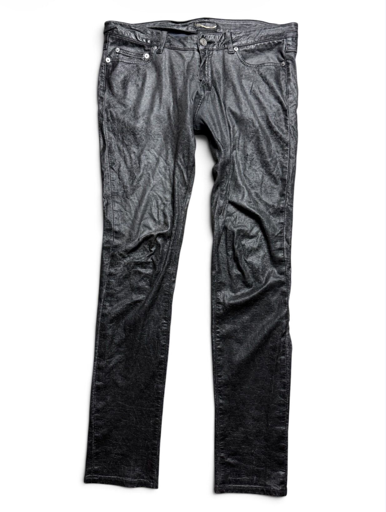 Saint Laurent Paris saint laurent five-zip black denim pants-2507