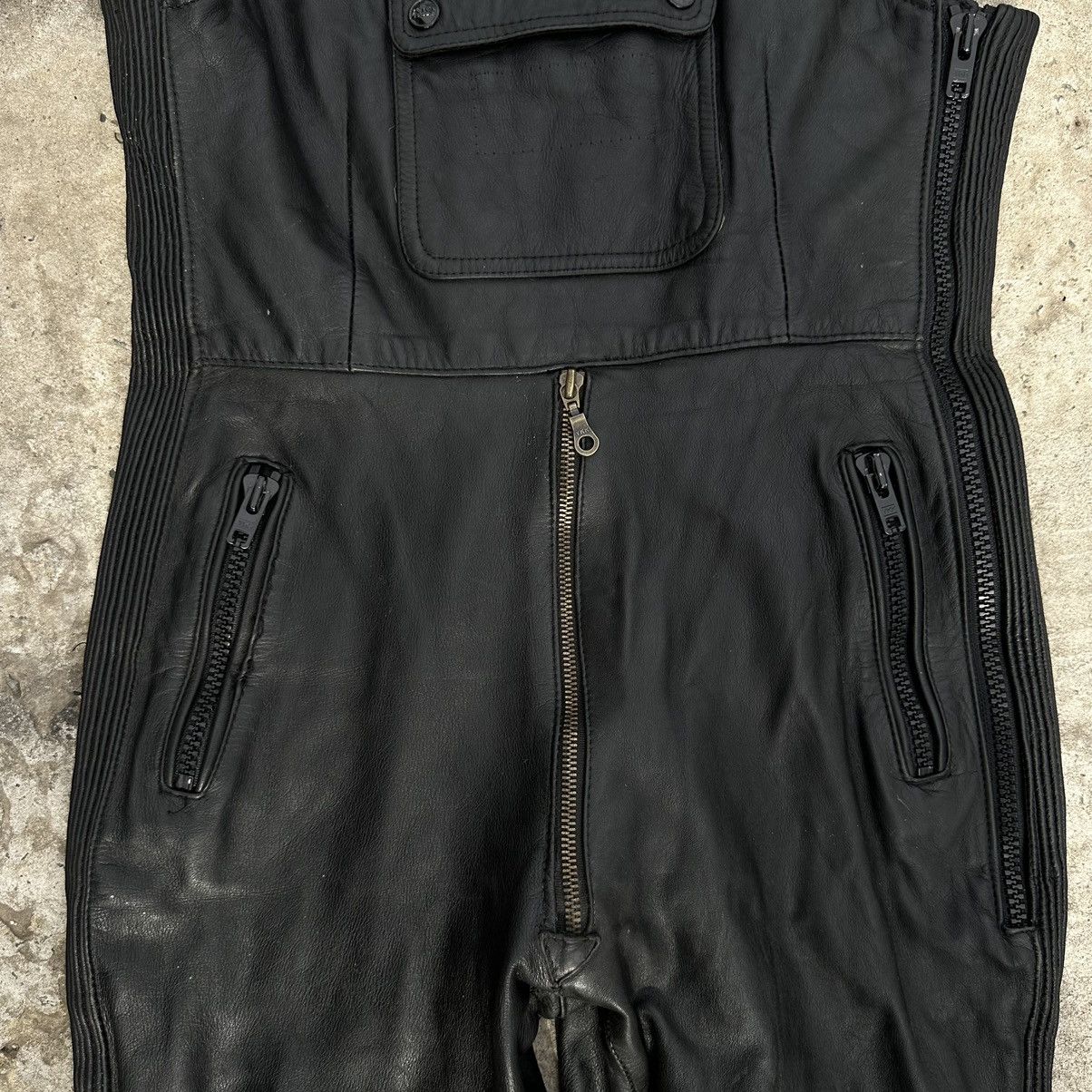 Vintage Vintage Moto Leather Pants Overalls Size 42 Style USA 00s Size 28" / US 6 / IT 42 - 7 Thumbnail