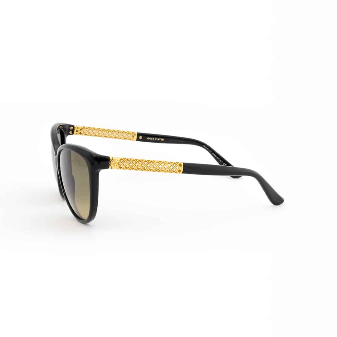 Gucci Gucci Gold Plated Black Sunglasses GG3692 Cat Eye Size ONE SIZE - 2 Thumbnail