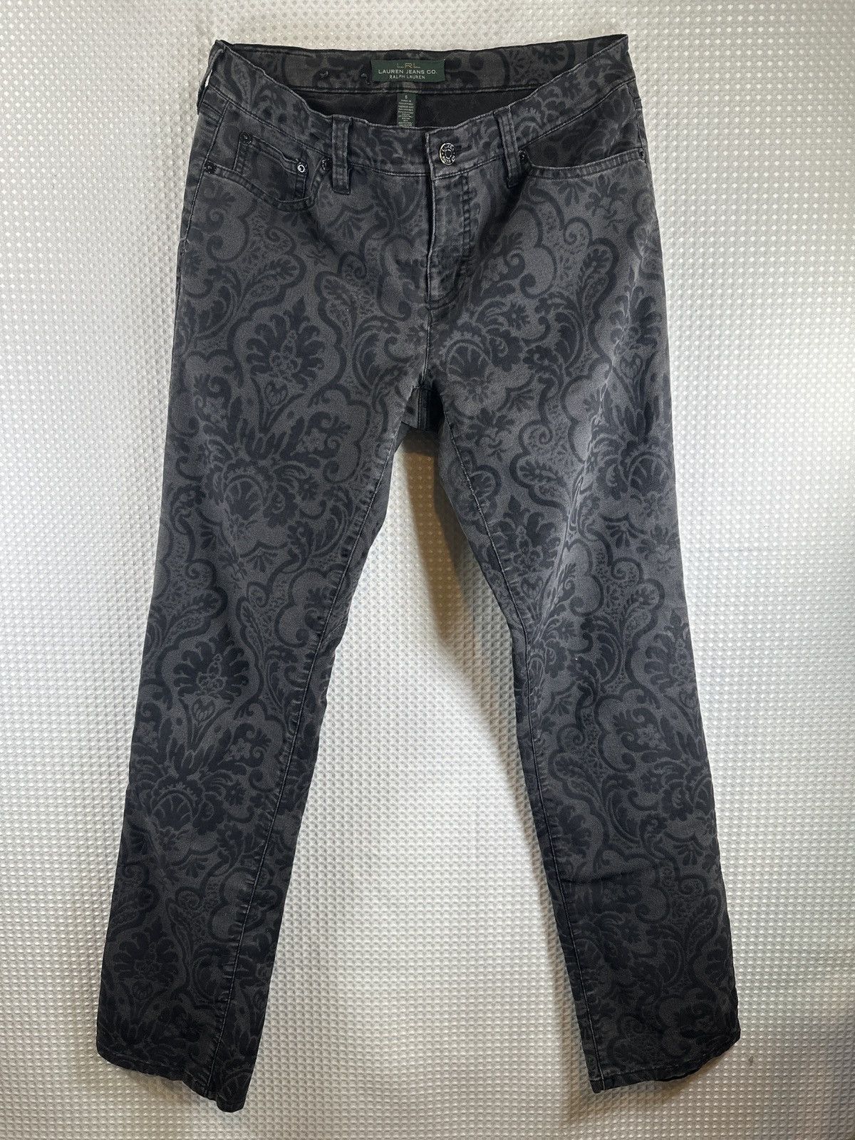 Lauren Ralph Lauren Lauren Ralph Lauren Black Velvet Modern Straight Pant Size 28" / US 6 / IT 42 - 2 Thumbnail
