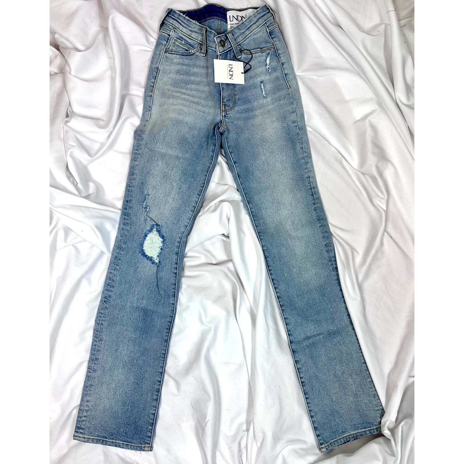 Other LNDN Landon Denim High Rise Distressed Jeans 25" Waist Size 26" / US 2 / IT 38 - 2 Thumbnail