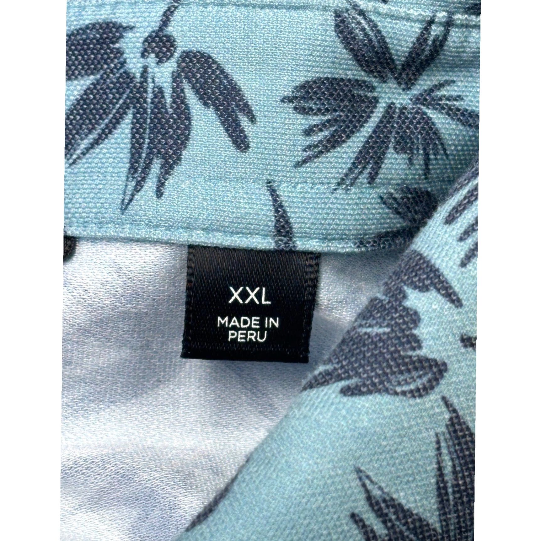 TravisMathew TravisMathew Polo Shirt Blue Floral Palm Leaf 2XL Short Sleeve Golf Shirt Mens Punchy Polo Shirt Outfits Size US XXL / EU 58 / 5 - 4 Thumbnail