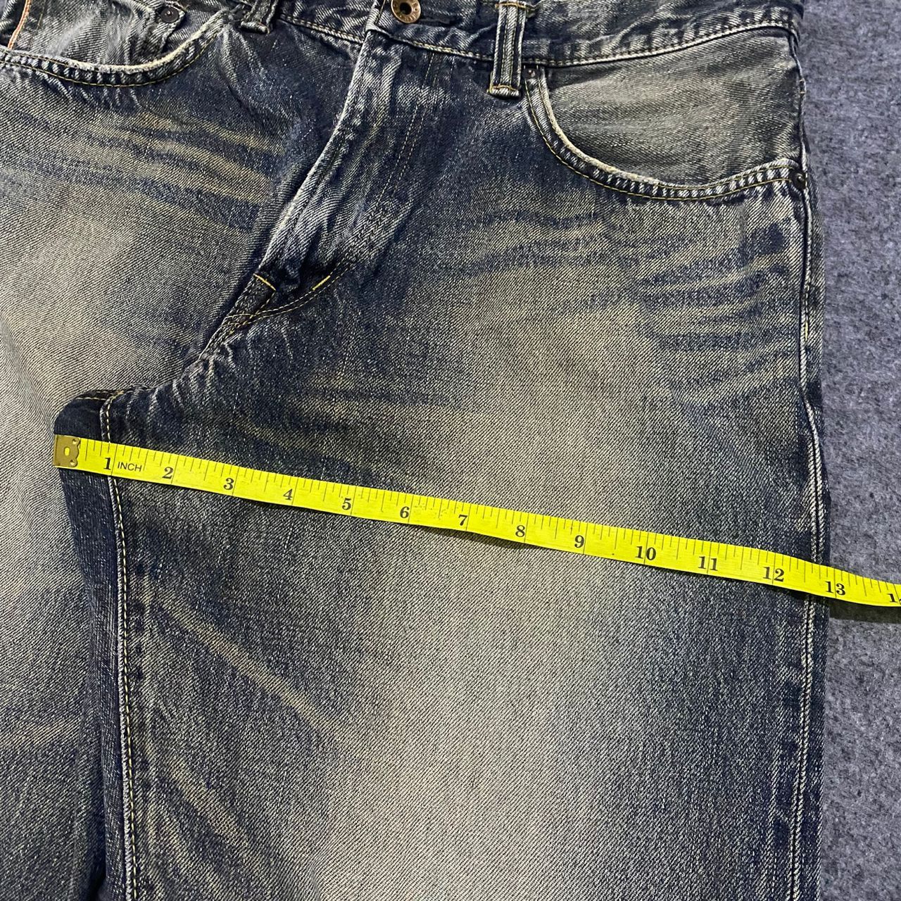 Edwin Vintage Edwin 505 Selvegde Redline Distressed Denim Size US 33 - 7 Thumbnail