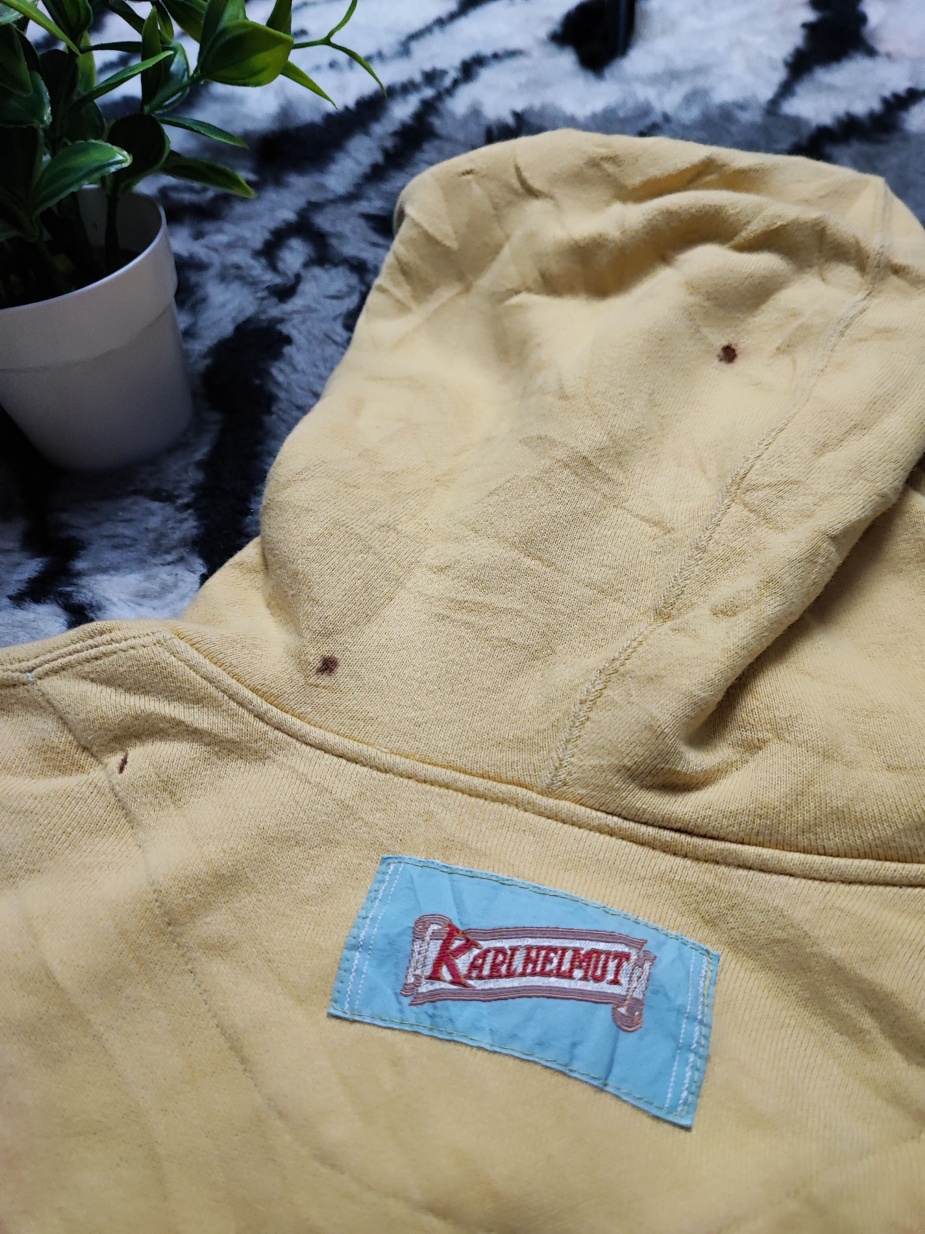 Designer Vintage Karl Helmut Big Logo Patched Zip up Hoodie Size US L / EU 52-54 / 3 - 18 Thumbnail
