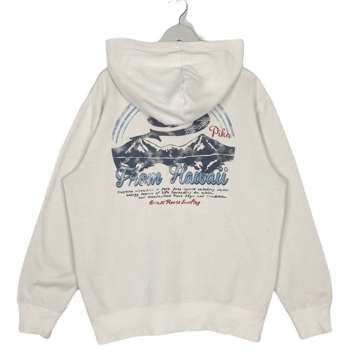 Other Vintage Piko Hawaiian Printed Hoodie Gray Pullover Jumper Size US M / EU 48-50 / 2 - 7 Thumbnail