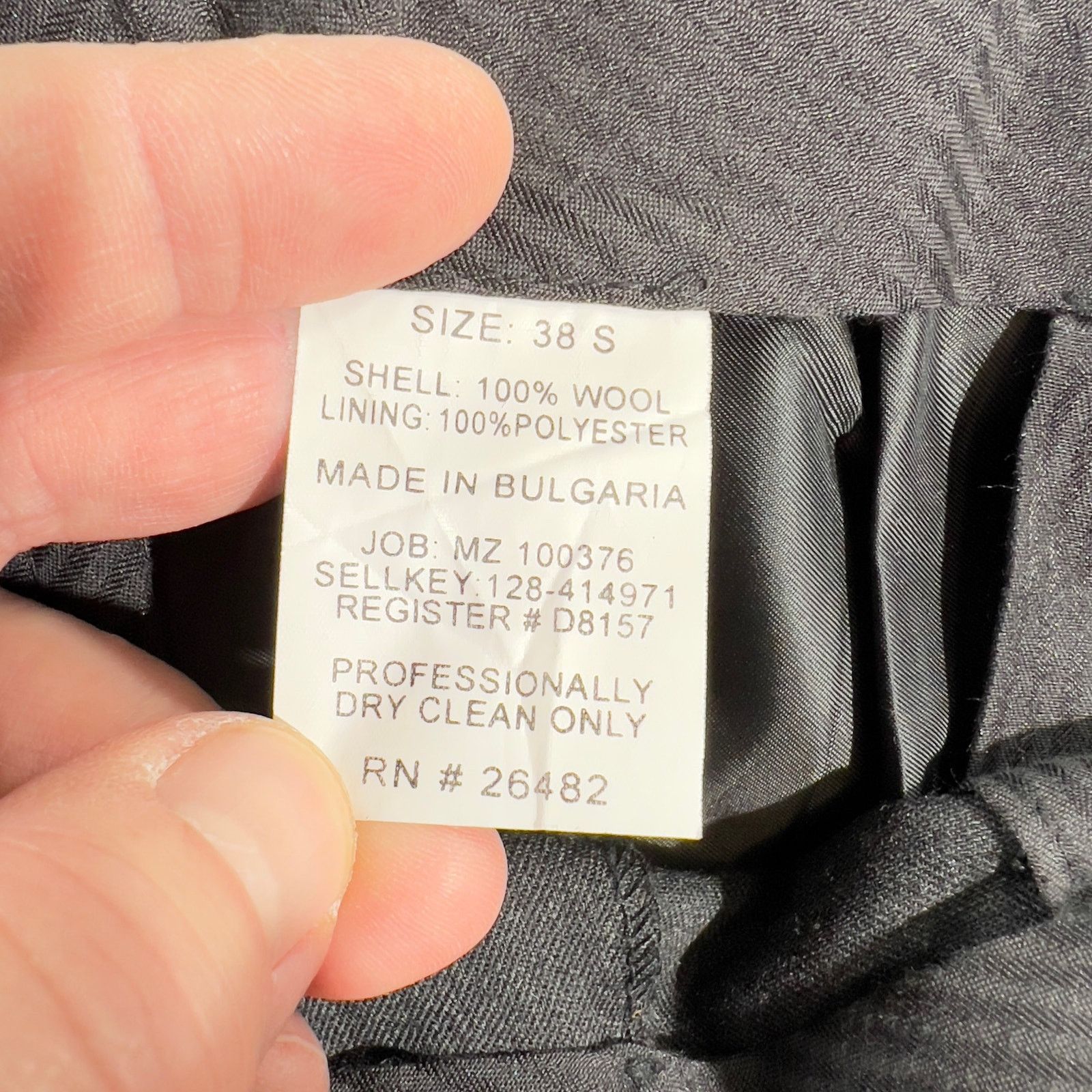 Perry Ellis Perry Ellis Portfolio 100% Wool Pant Men 38S W x 30L Size US 38 / EU 54 - 3 Thumbnail