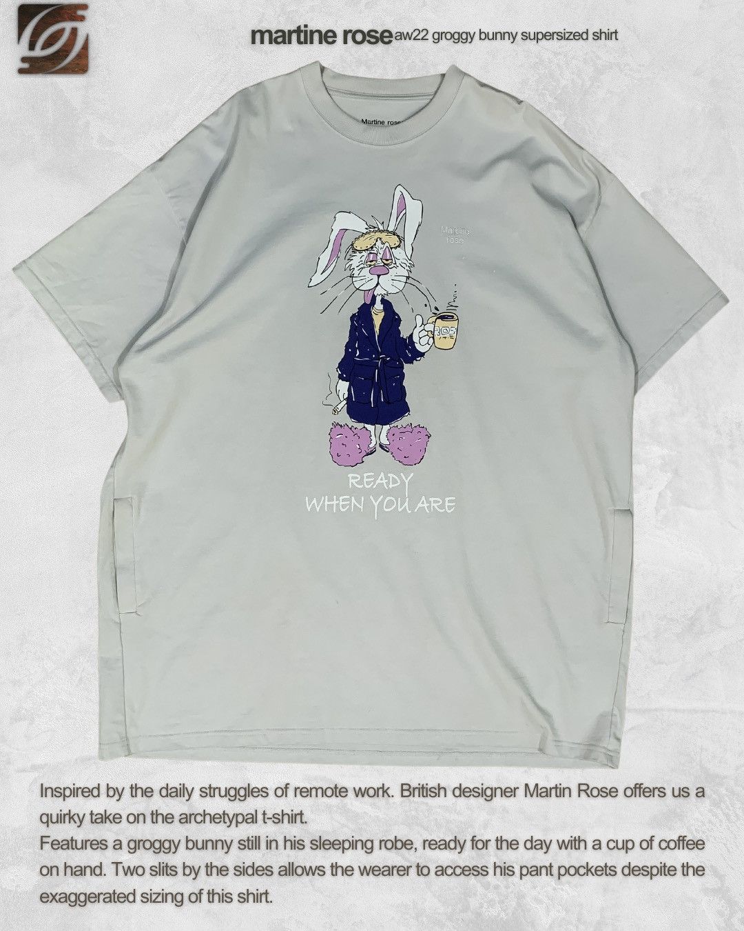 Martine Rose AW22 Groggy Bunny WFH Supersized Shirt Size US XL / EU 56 / 4 - 1 Thumbnail