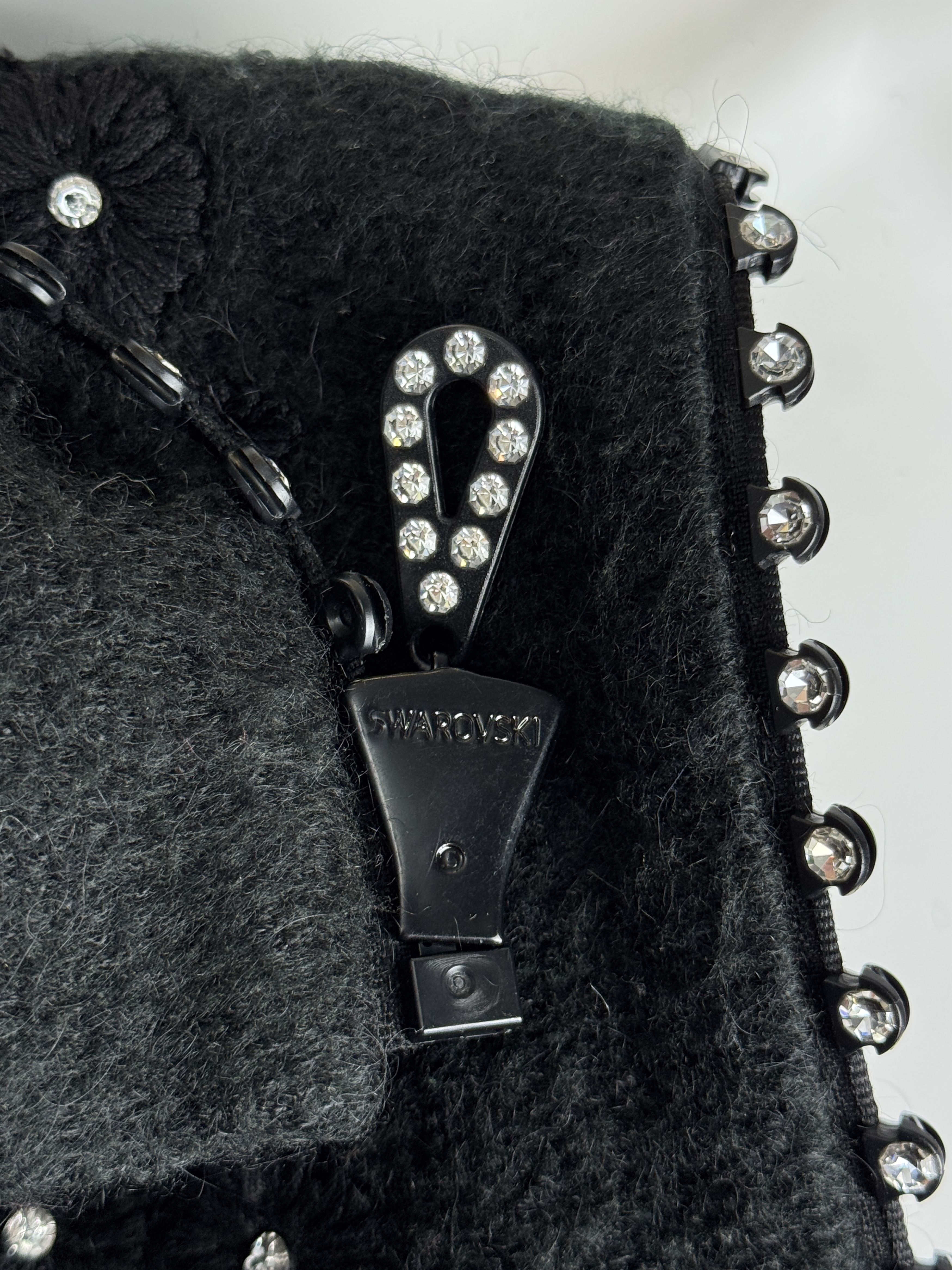 Swarovski Vintage Swarovski embellished women’s wool-mohair jacket Size L / US 10 / IT 46 - 3 Thumbnail
