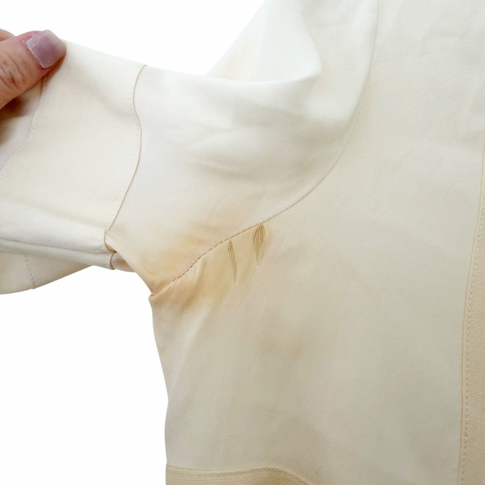 Rag & Bone Rag & Bone Ivory Silk Tuxedo Tail Blouse Sz 10 Size L / US 10 / IT 46 - 6 Thumbnail