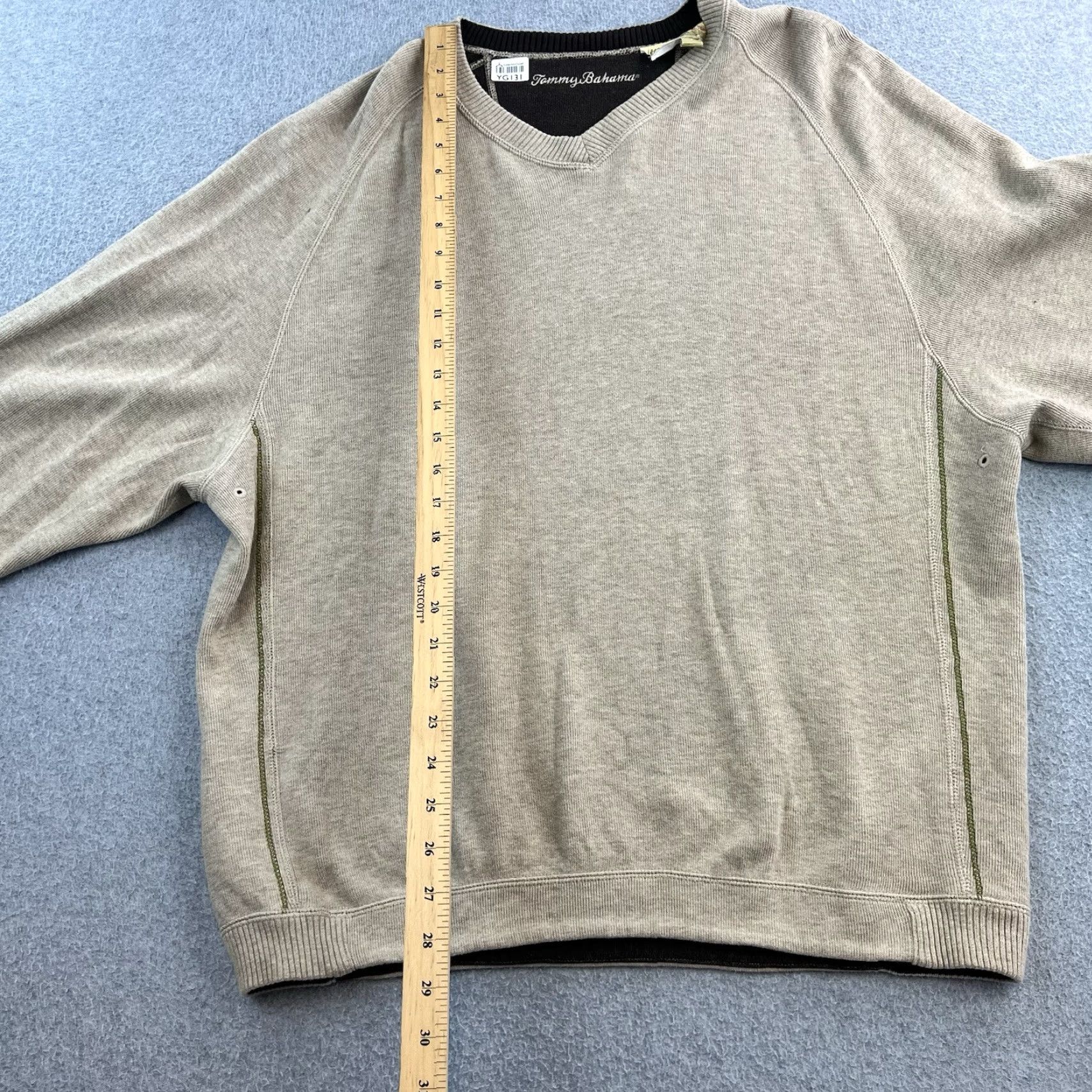 Tommy Bahama Tommy Bahama Sweater Mens Large Beige Long Sleeve Knit Pullover Adult Size US L / EU 52-54 / 3 - 3 Thumbnail