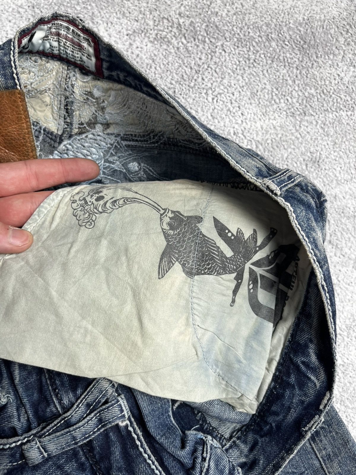 Artful Dodger Rare Jesse Pinkman Embroidered Wings Artful Dodger Denim Size US 36 / EU 52 - 12 Thumbnail