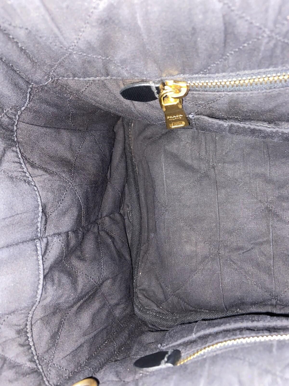 Prada Prada Canapa faded navy quilted 2way tote handbag with strap Size ONE SIZE - 9 Thumbnail