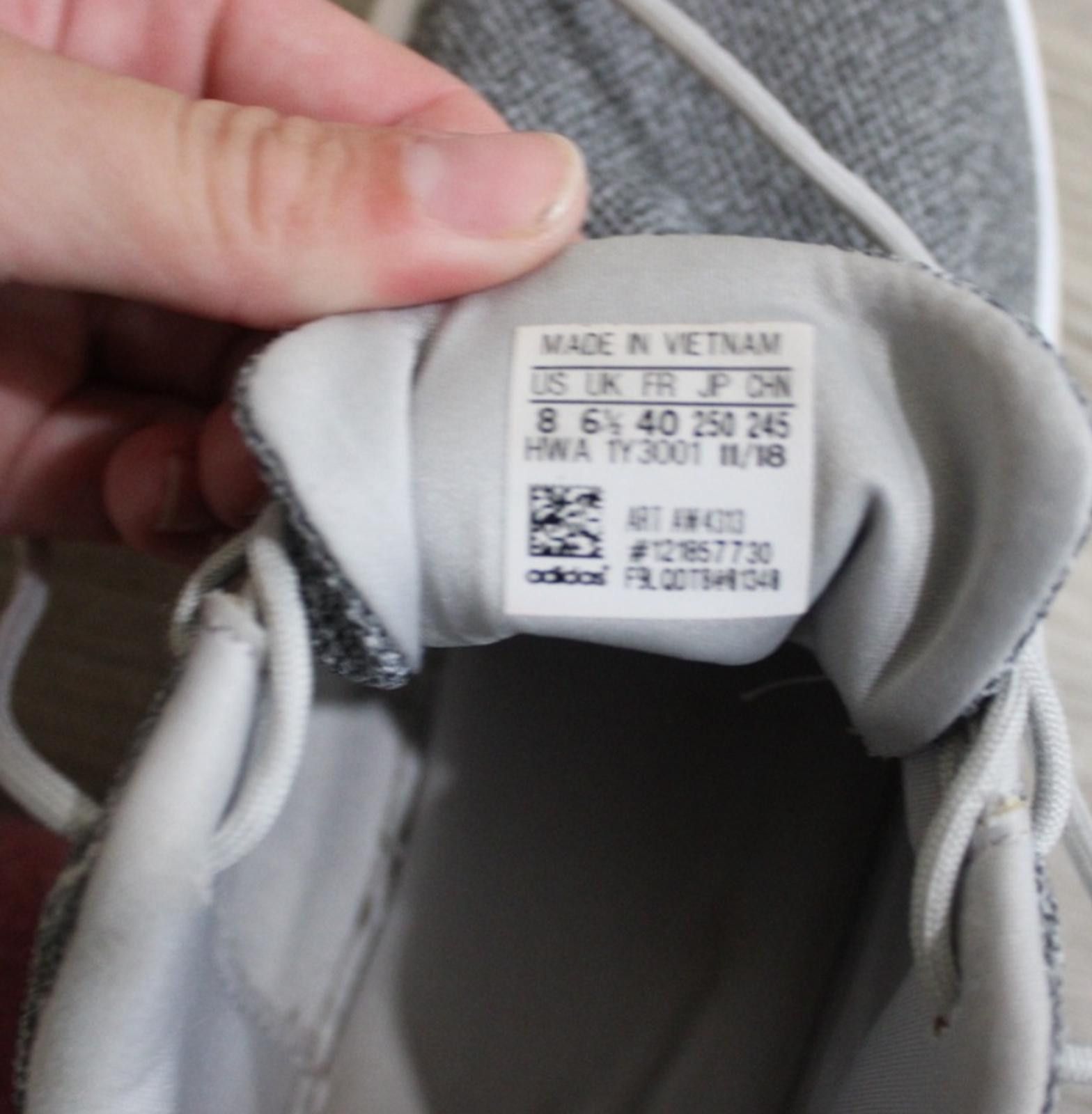 Adidas Adidas Cloudfoam Gray Knit Running Shoes White Stripes 8 Size US 8 / IT 38 - 4 Thumbnail