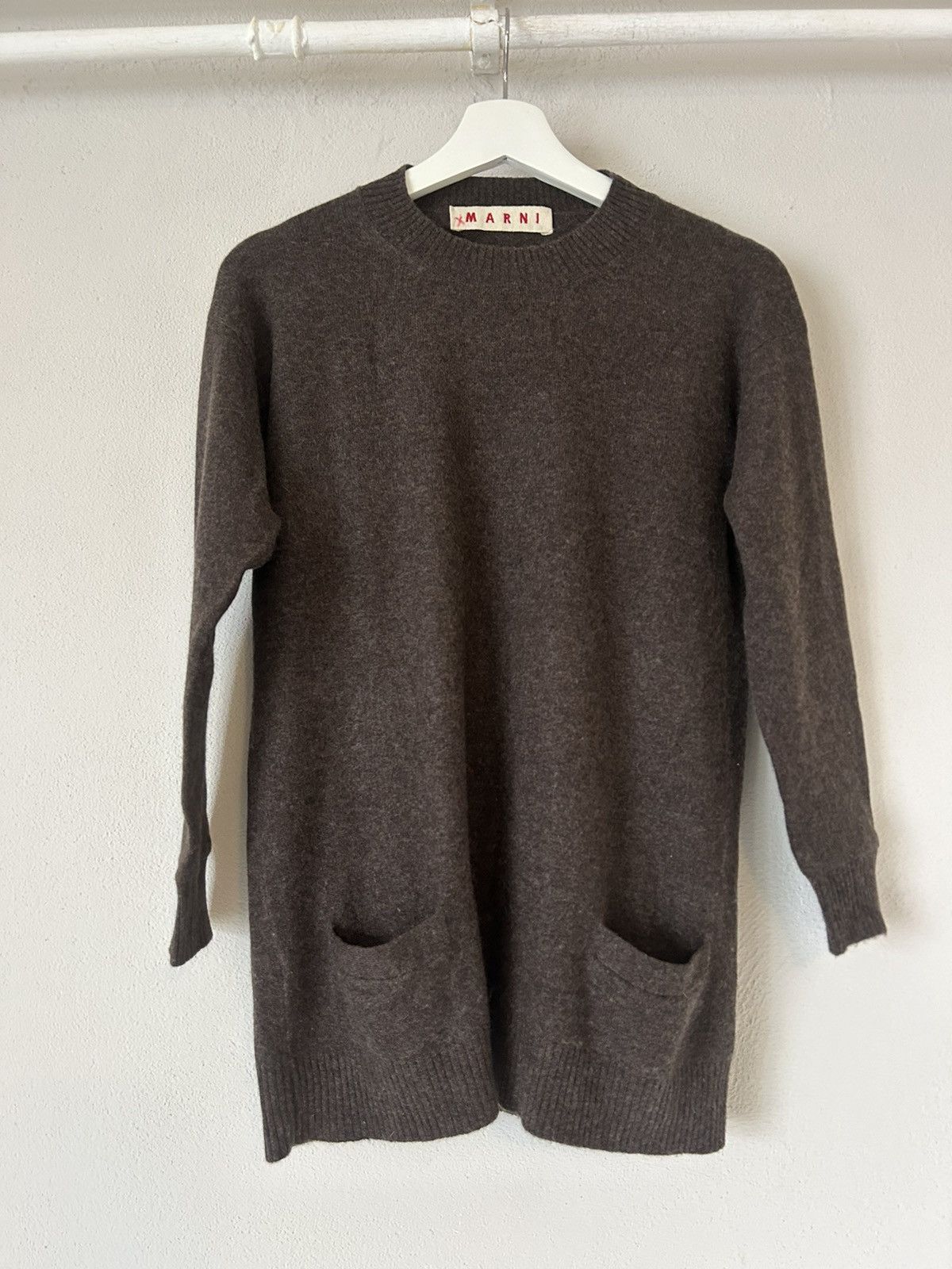 Marni Brown 100% Cashmere Sweater with Front Pockets - Size 44 Size M / US 6-8 / IT 42-44 - 2 Thumbnail