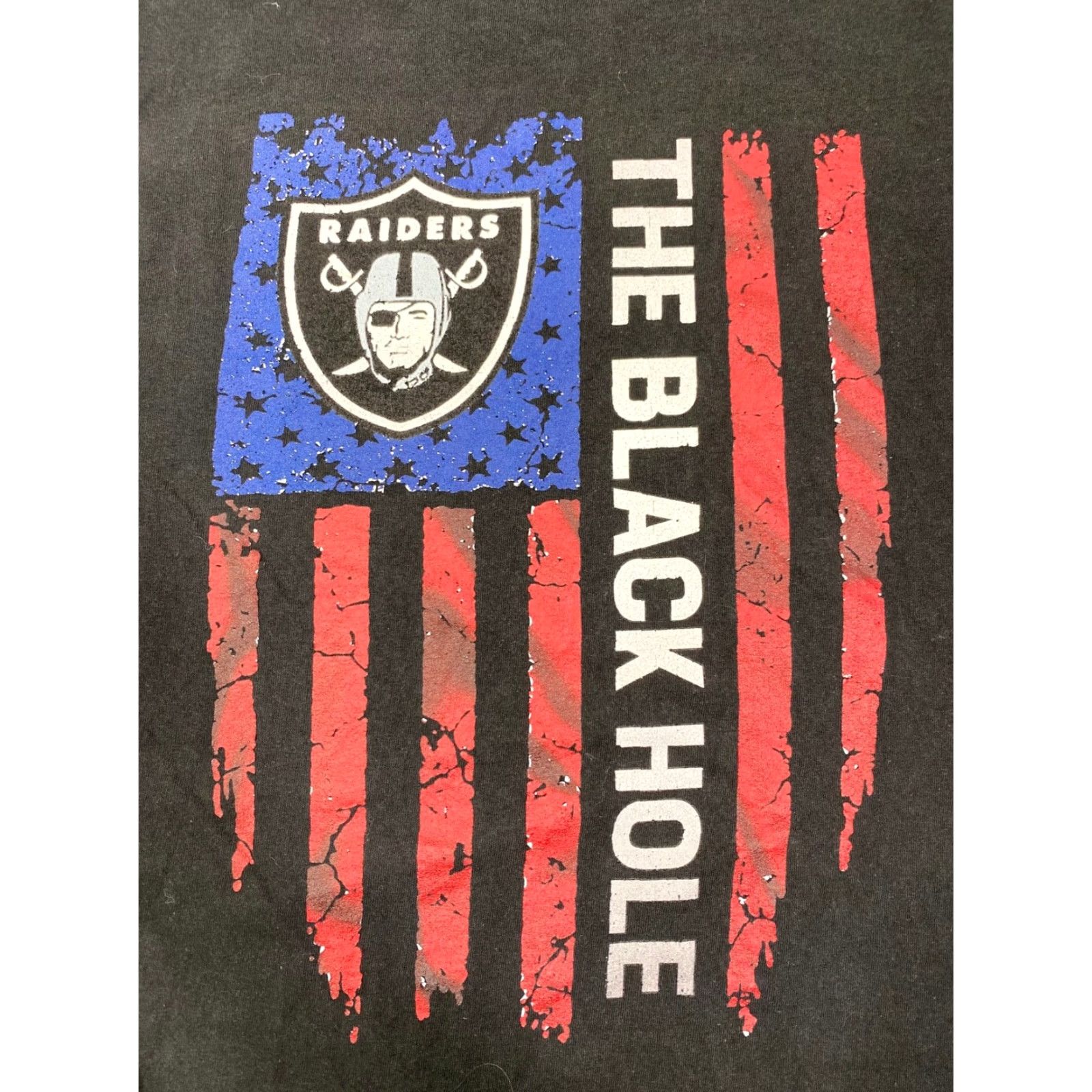 Gildan Gildan Graphic Tee Oakland Raiders The Black Hole Sz M Black Short Sleeve #2087 Size US 31 - 2 Thumbnail
