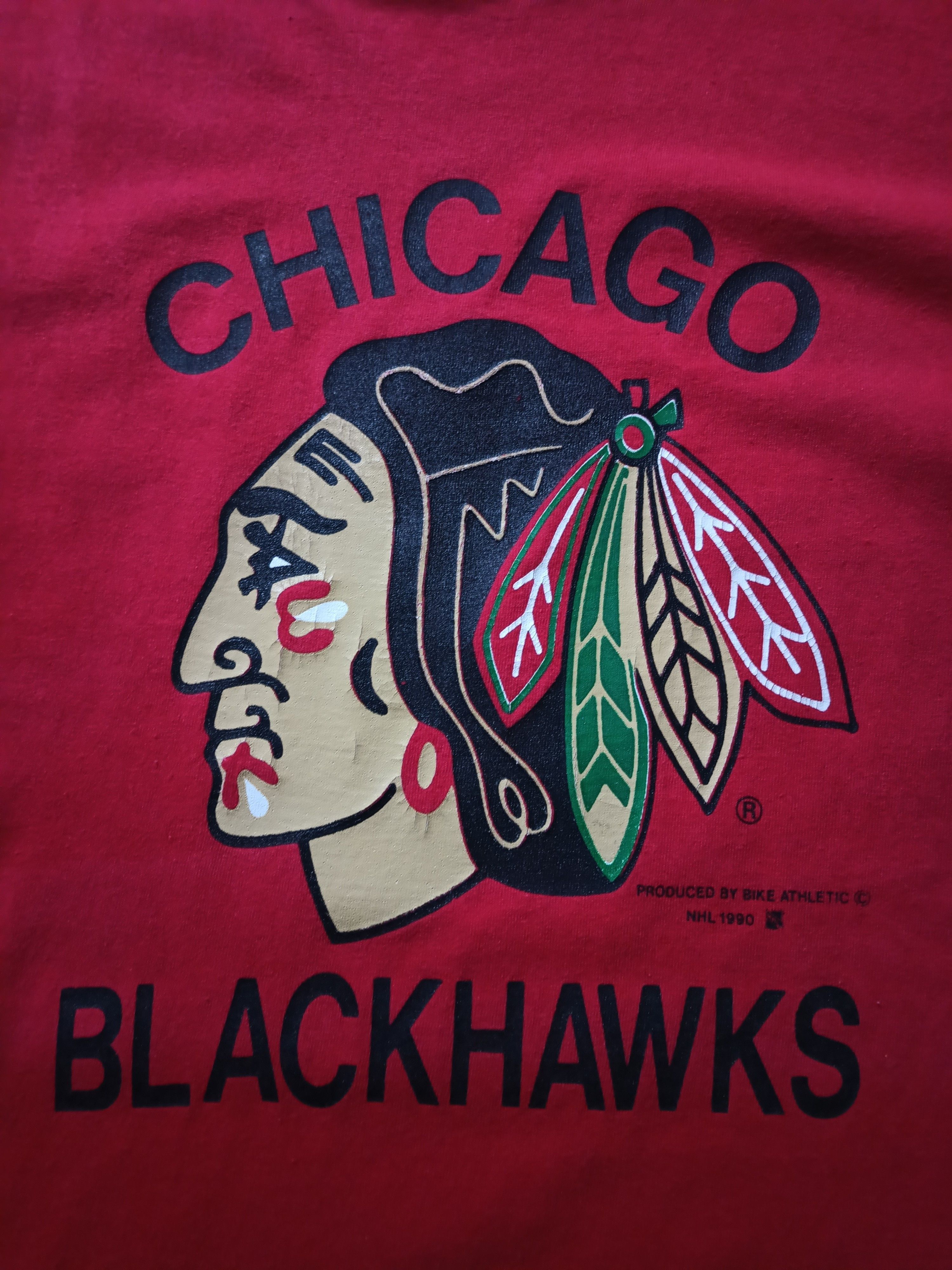 NHL × Vintage Vintage 1990 Chicago Blackhawks T-Shirt Size L NHL Size US L / EU 52-54 / 3 - 2 Thumbnail