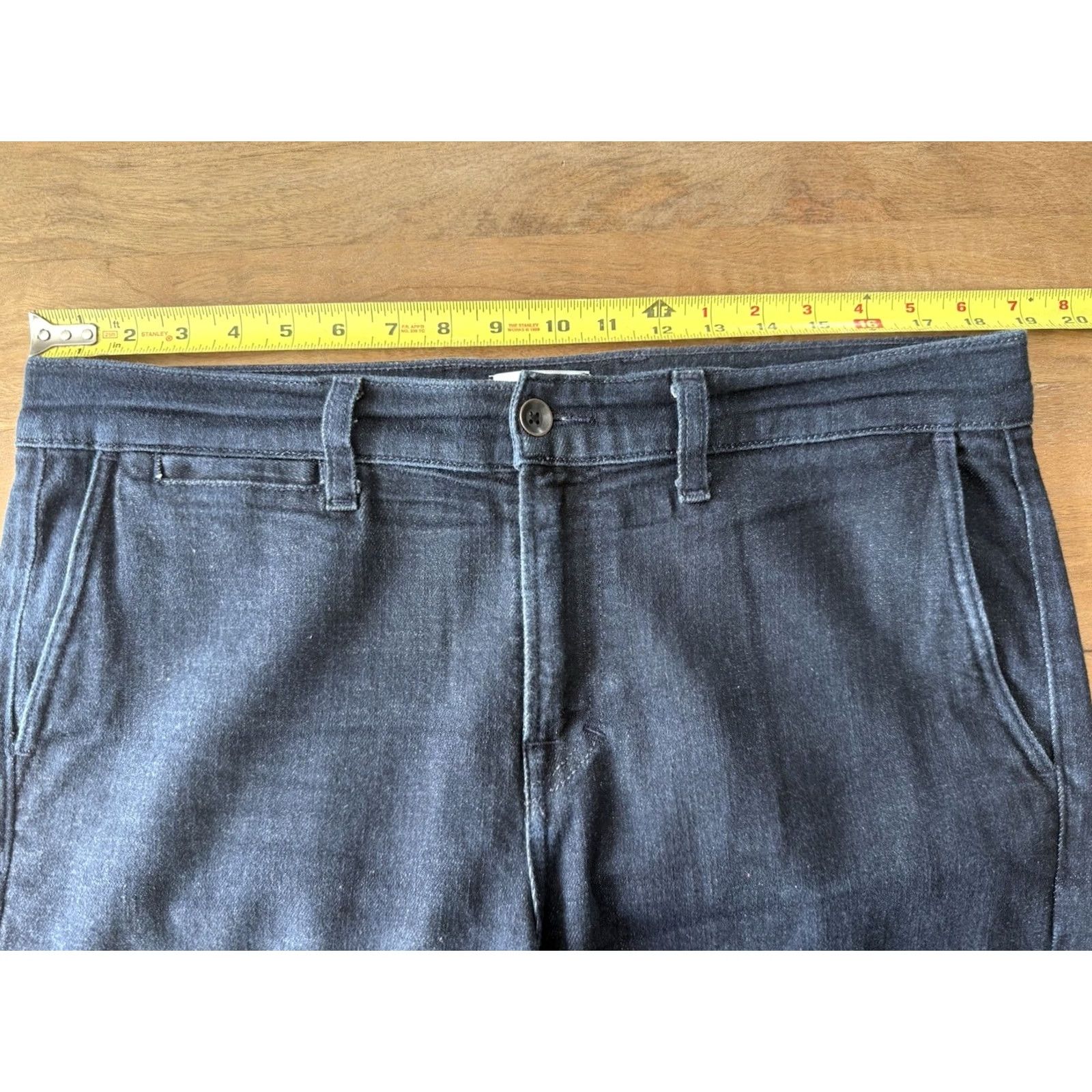 7 For All Mankind 7 For All Mankind Slim Chino Cropped Jeans Womens 38x27 Dark Wash Premium Denim Size 26" / US 2 / IT 38 - 6 Thumbnail