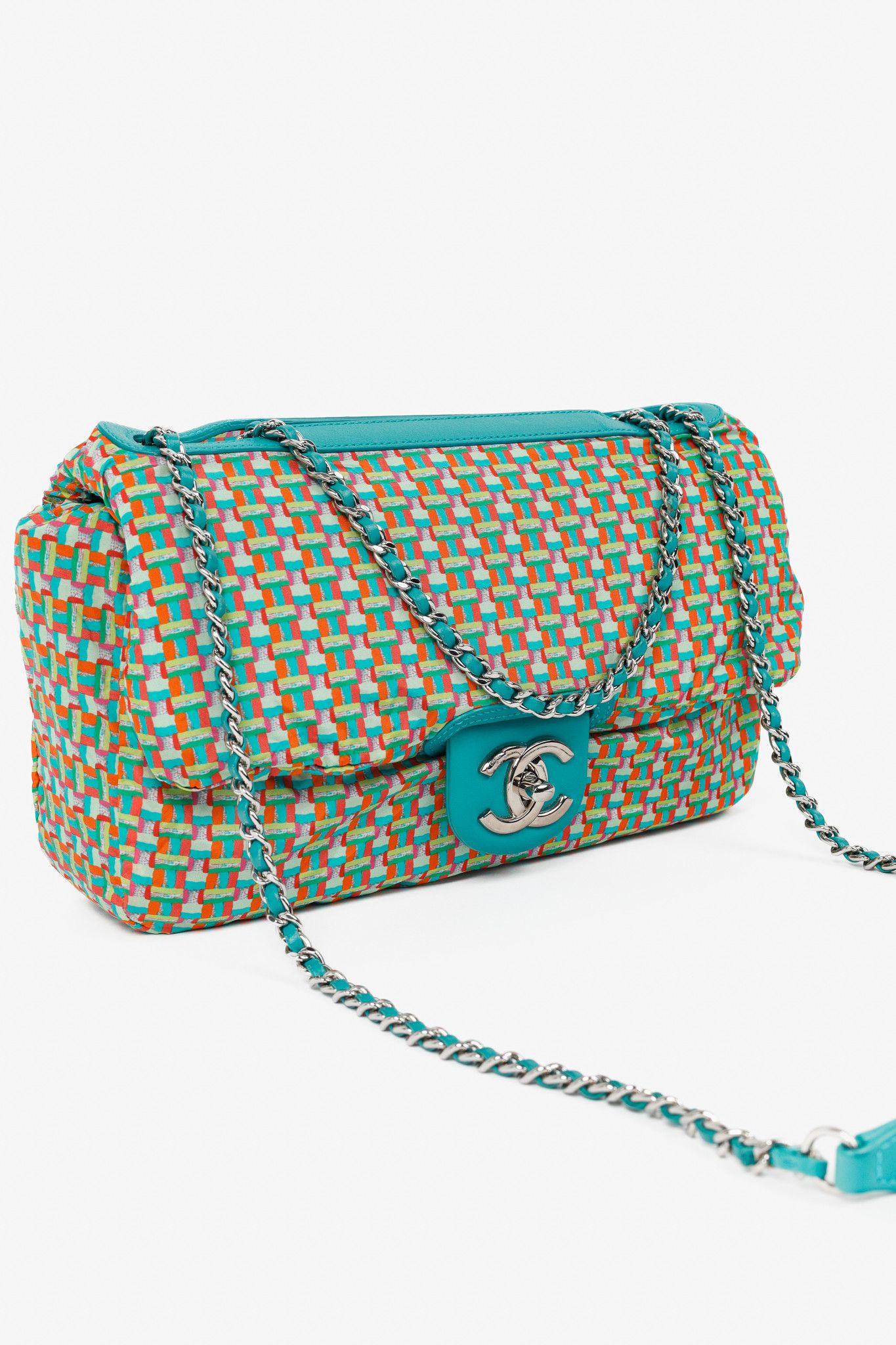 Chanel Chanel Teal Paris-Seoul Medium Lambskin Coco Rain Flap Bag Size ONE SIZE - 10 Thumbnail