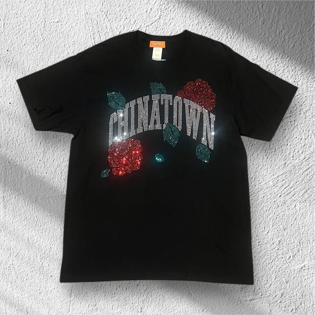Market Chinatown Market Rhinestone Rose Arc Tee Large Size US L / EU 52-54 / 3 - 1 Thumbnail