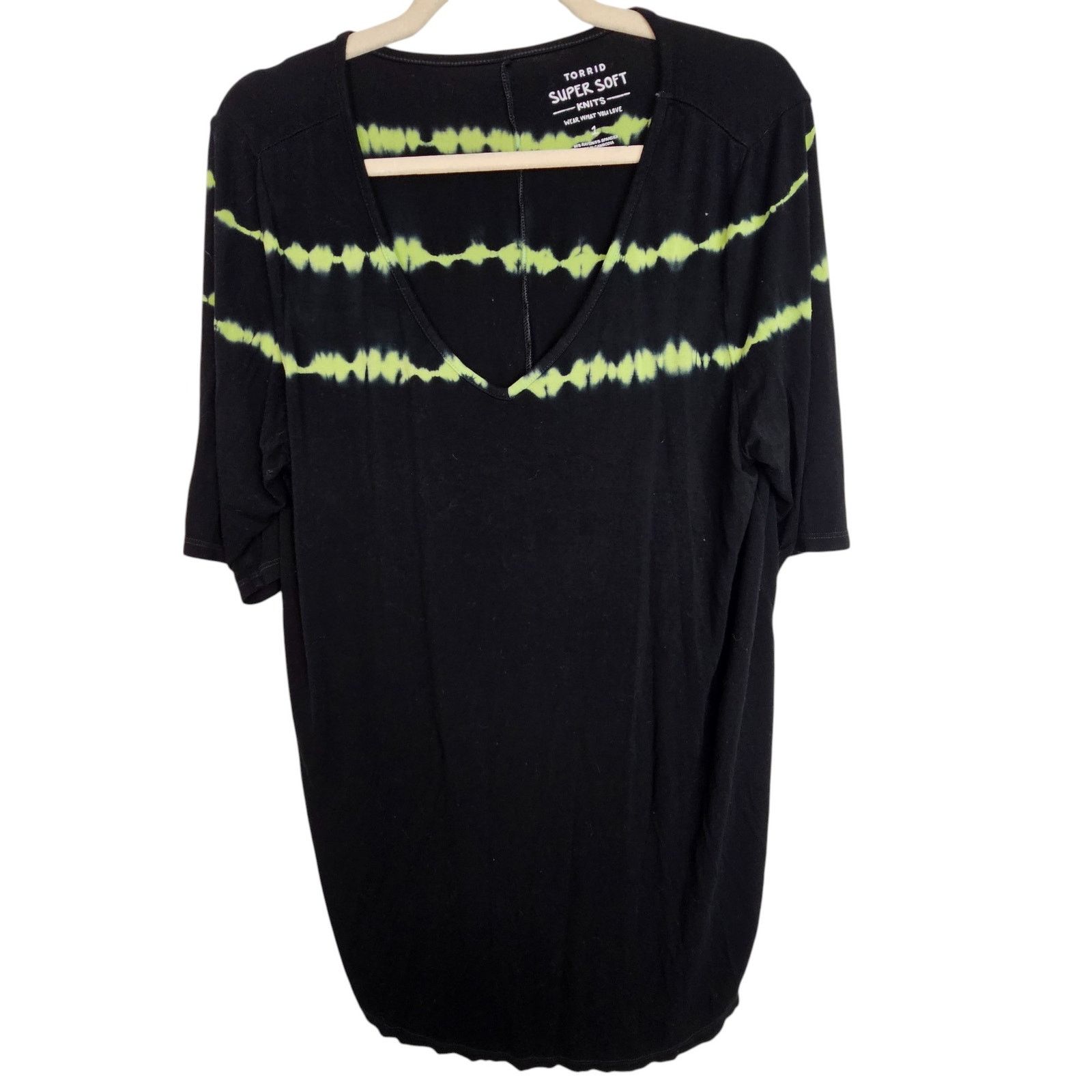 Torrid Torrid Super Soft Knits Tie Dye Shirt Plus Size 1X Stretch Size XL / US 12-14 / IT 48-50 - 2 Thumbnail