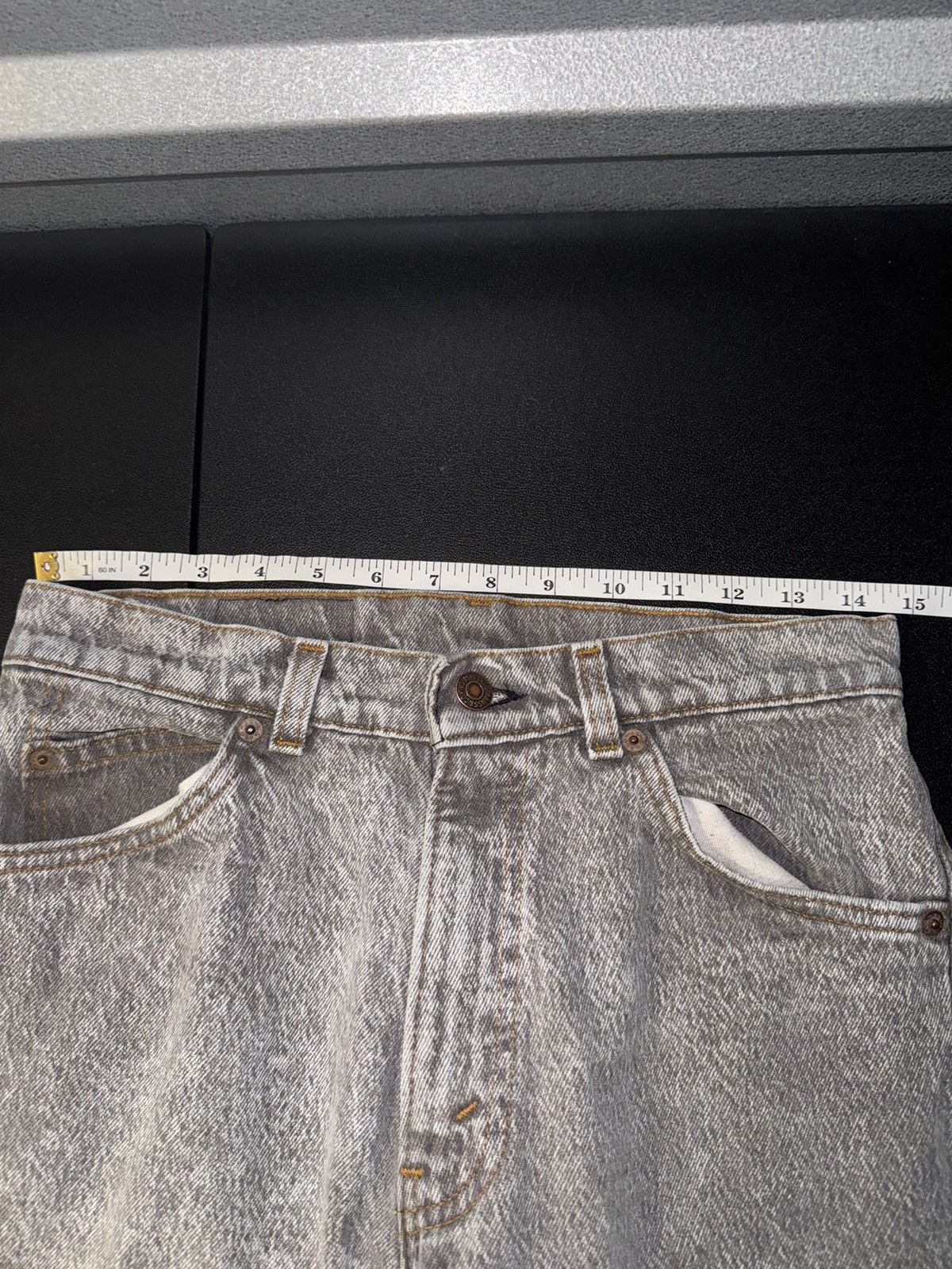 Levi's × Vintage Crazy Vintage 90s Levi’s Silver Tab Jeans Faded Grey Denim Size US 29 - 8 Thumbnail