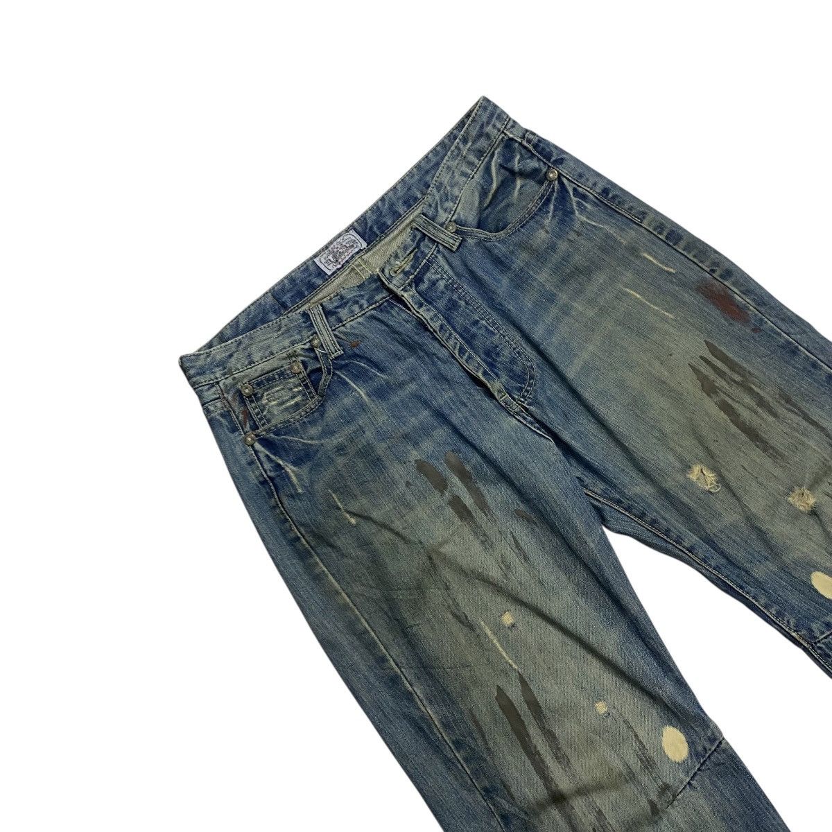 Japanese Brand 151E Distressed painting baggy pant Size US 33 - 4 Thumbnail