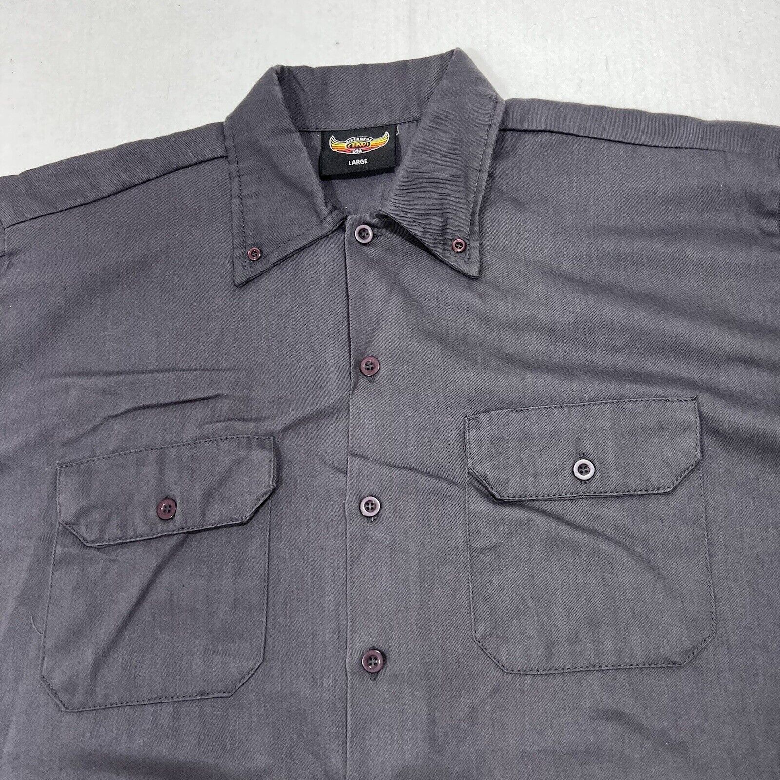 Vintage BikerWear USA Last Stop Motorcycle Repair Short Sleeve Shirt Size US L / EU 52-54 / 3 - 5 Thumbnail