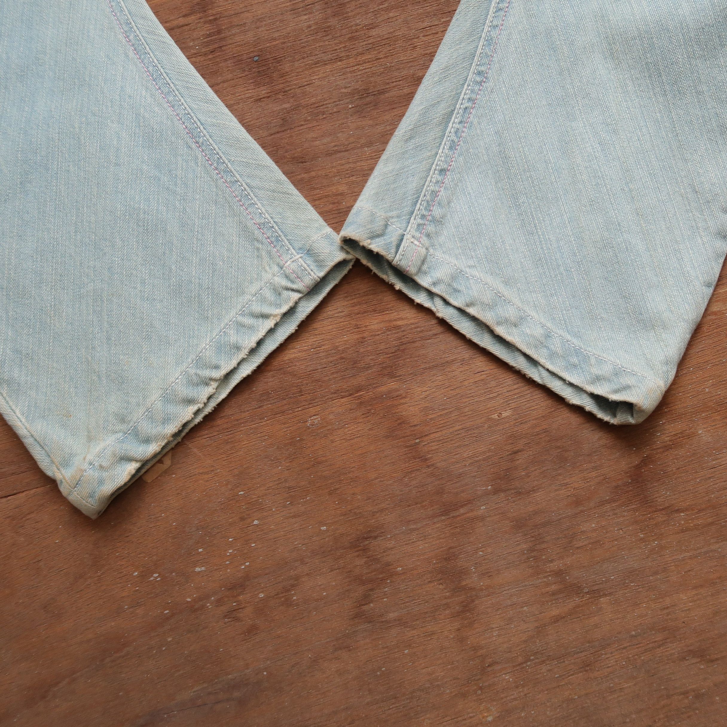 Le Grande Bleu (L.G.B.) 🔥Sick Y2K LGB Vintage Gotcha Banana Curved Denim Vkei Size US 32 / EU 48 - 14 Thumbnail