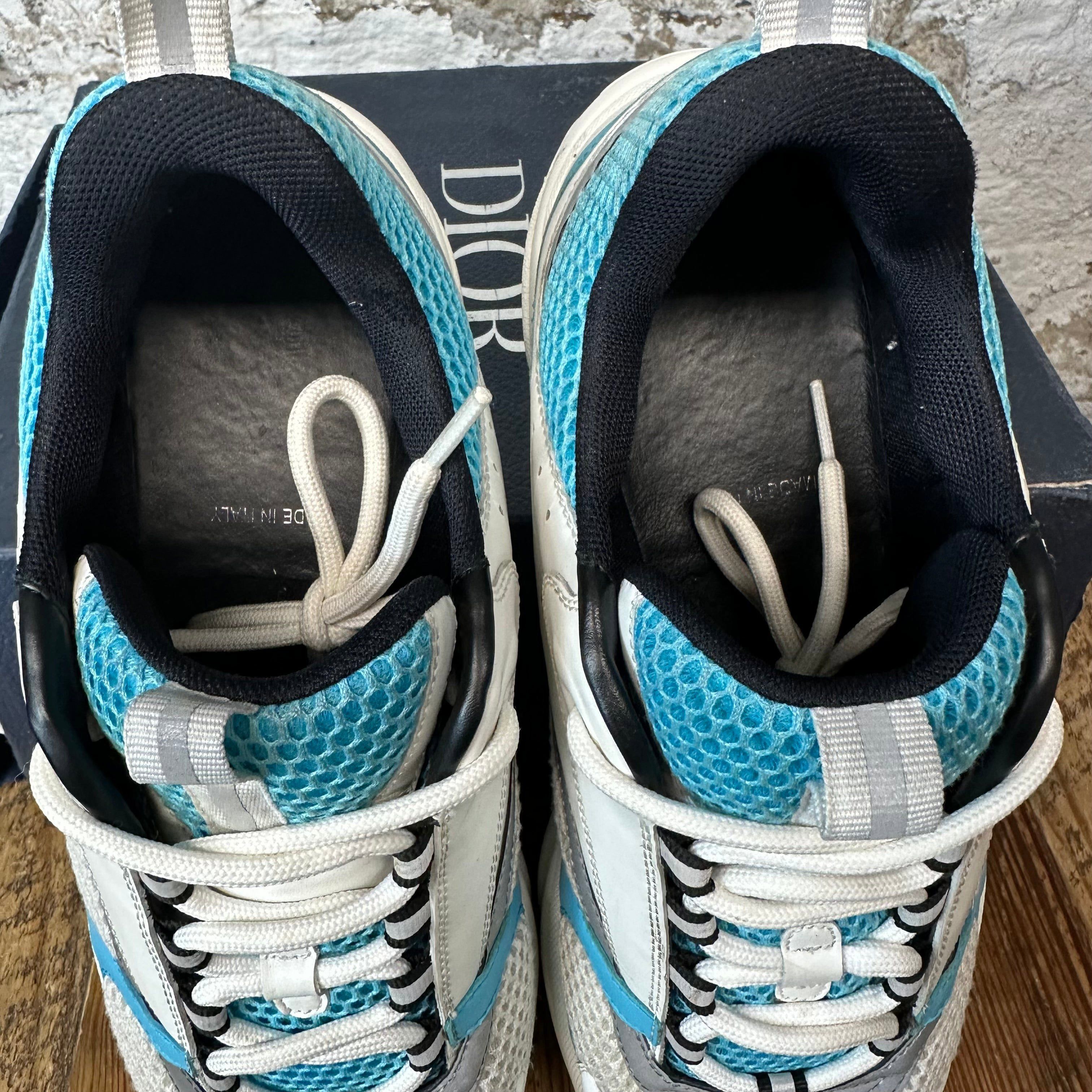Dior Dior B22 White Grey Teal Blue Sneaker Sz 13 (46) Size US 13 / EU 46 - 4 Thumbnail